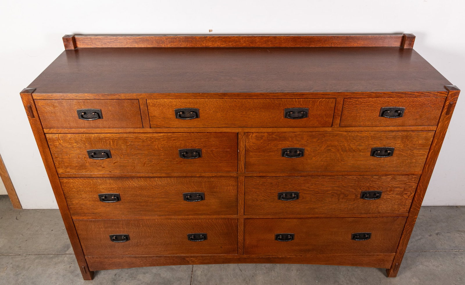 Stickley Mission Oak 9-Drawer Master Dresser with Mirror - 2