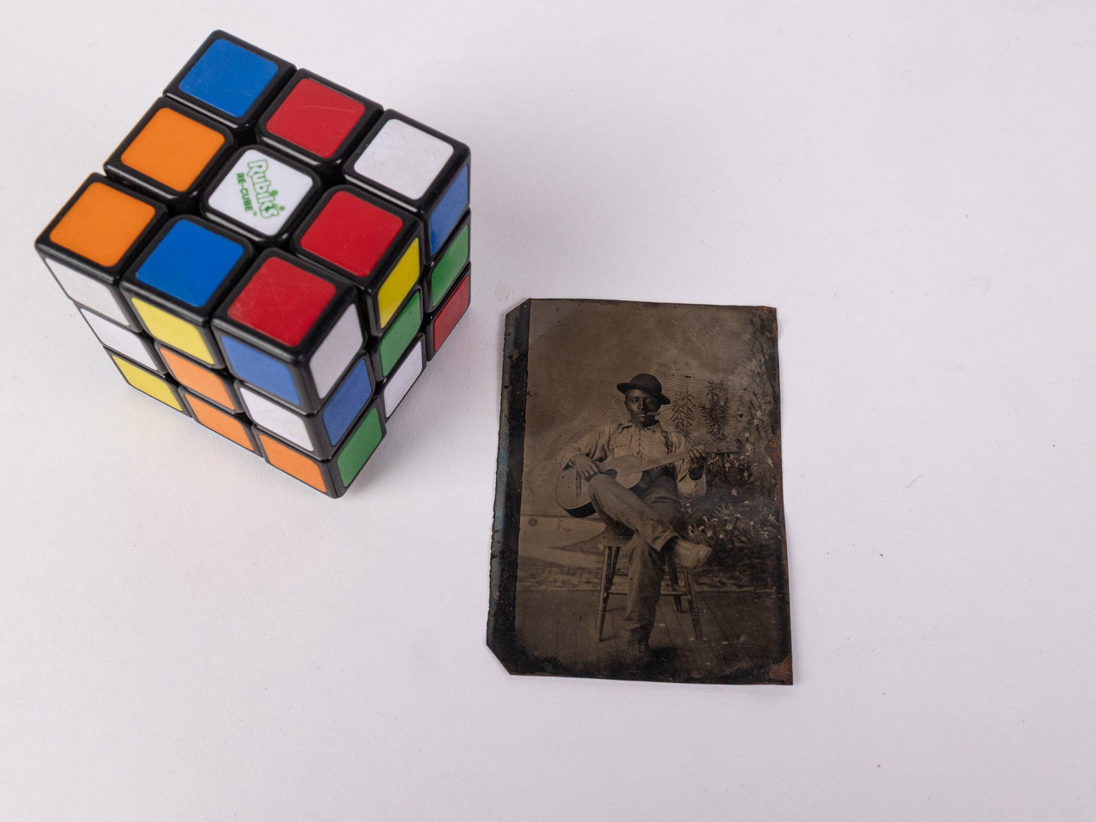 Antique Early Tintype of Black Musician - 3