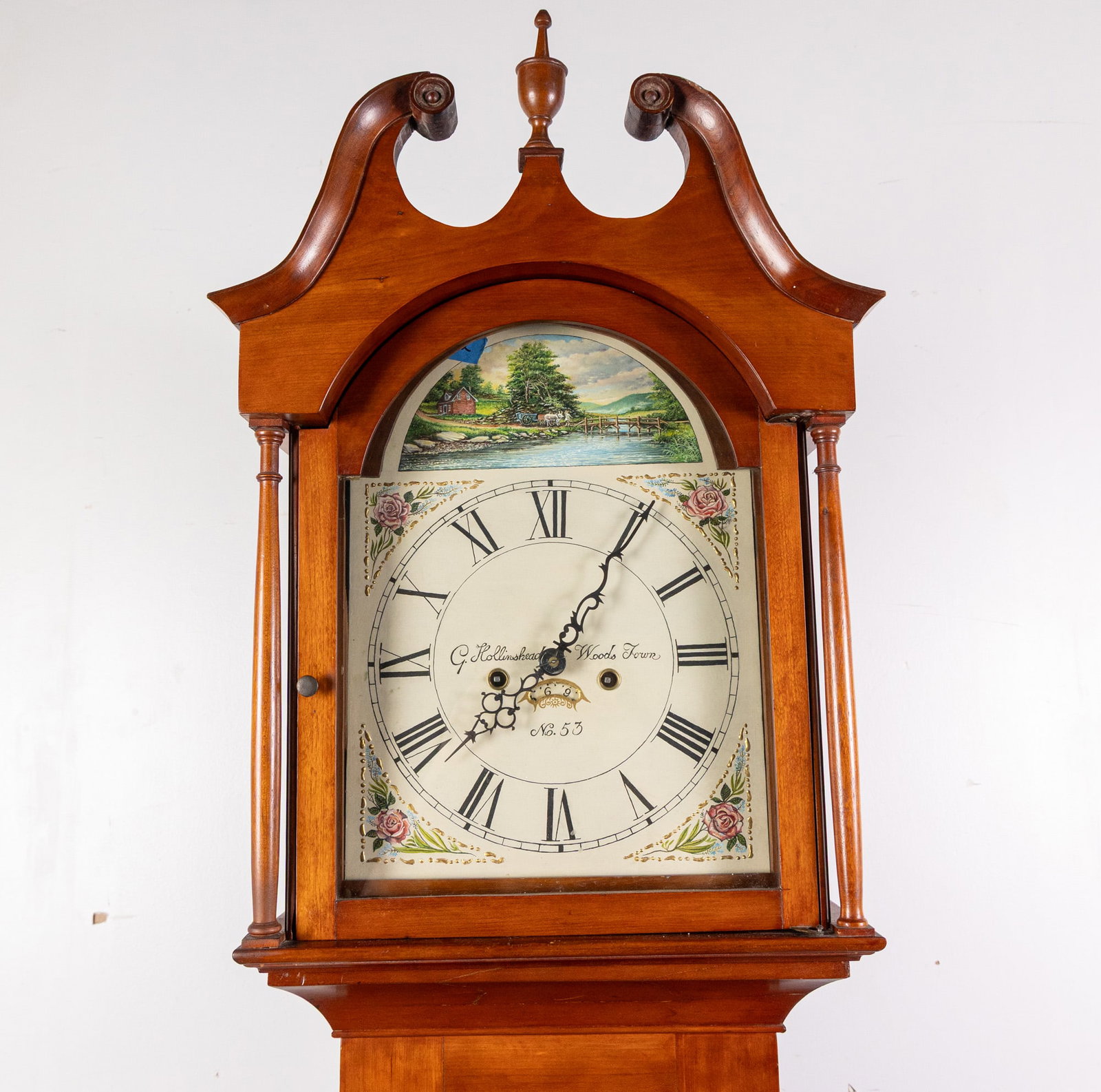 George Hollinshead of Woodstown, New Jersey Early 19th Century Grandmother Clock - 6