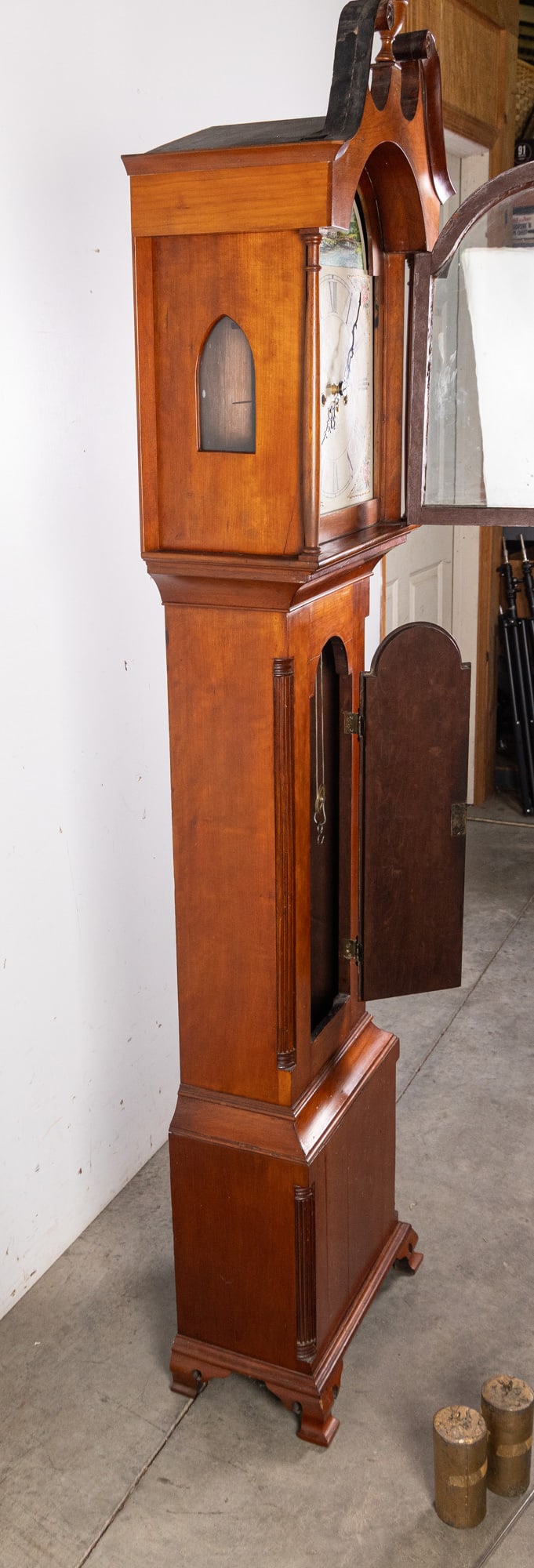 George Hollinshead of Woodstown, New Jersey Early 19th Century Grandmother Clock - 8