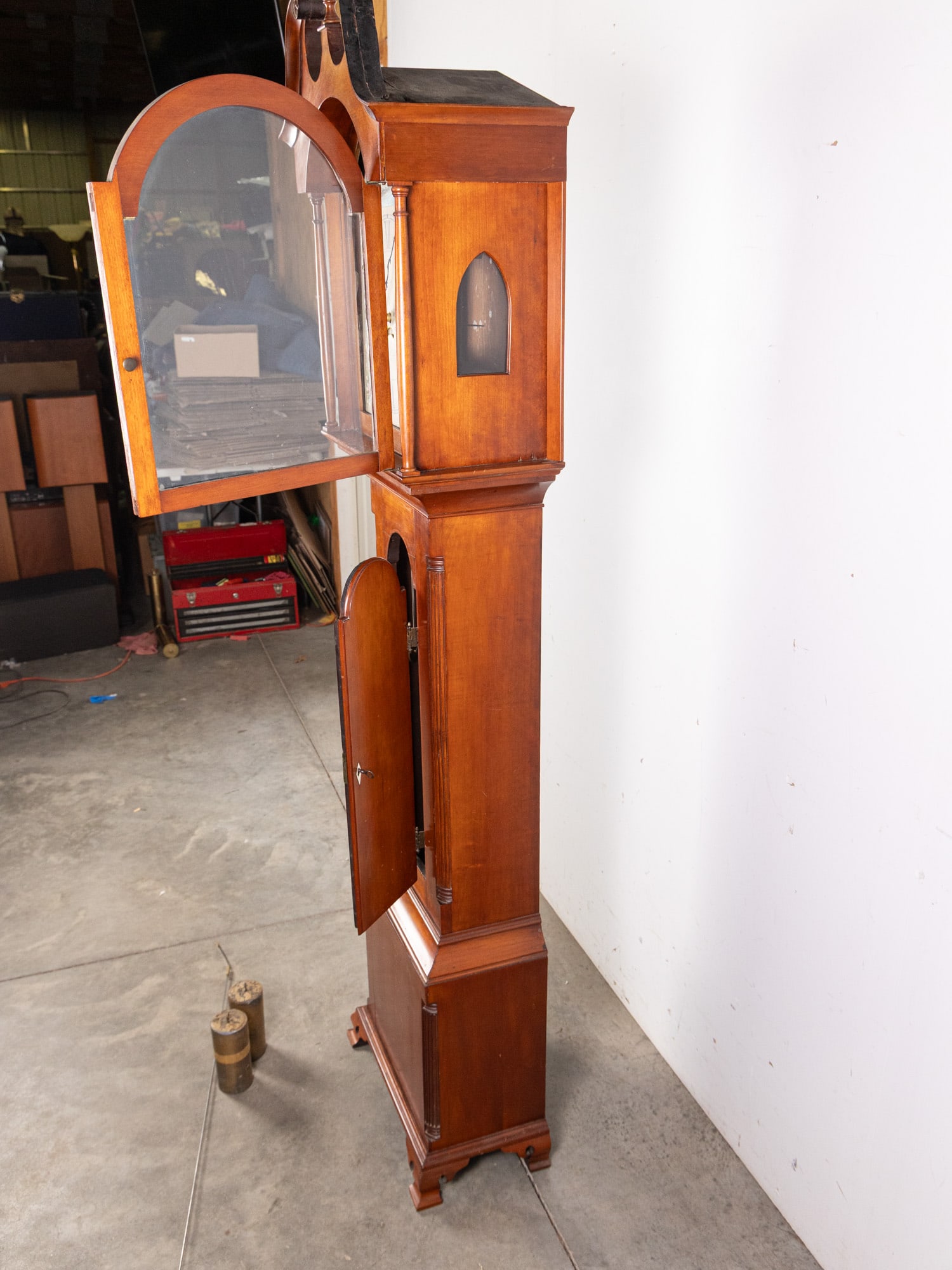 George Hollinshead of Woodstown, New Jersey Early 19th Century Grandmother Clock - 9