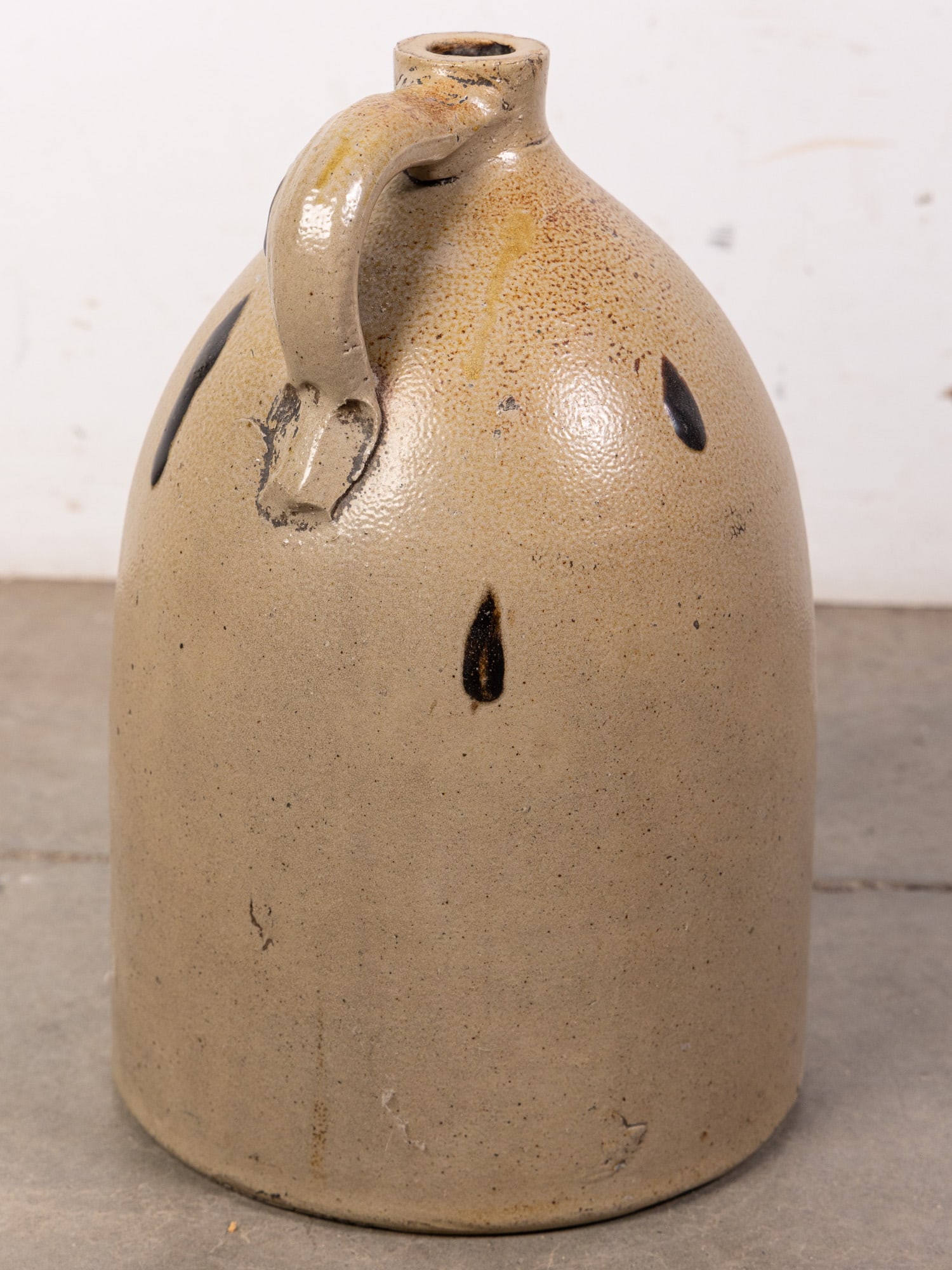 19th c. Early Red Wing Cobalt-Decorated Bee Sting Stoneware Jug - 2