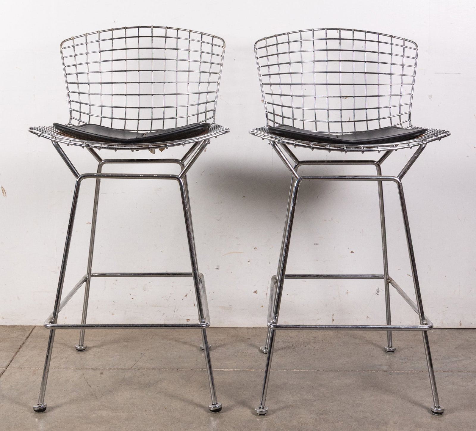 (2) Harry Bertoia for Knoll Bar Stools: (2) Harry Bertoia for Knoll Bar Stools Size 39" x 21" x 19" Literature Brooks Auction – Online Auction Terms & Conditions Contact: (856) 694-2960 | info@brooks.auction READ BEFORE YOU BID:</