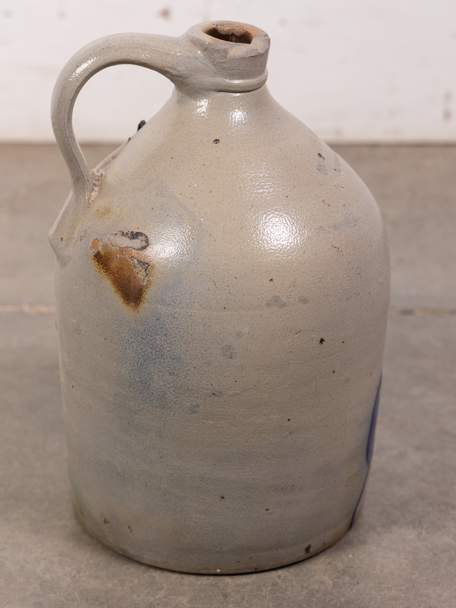 Antique Cobalt Decorated "White & Wood, Binghamton, N.Y." Stoneware Jug - 3