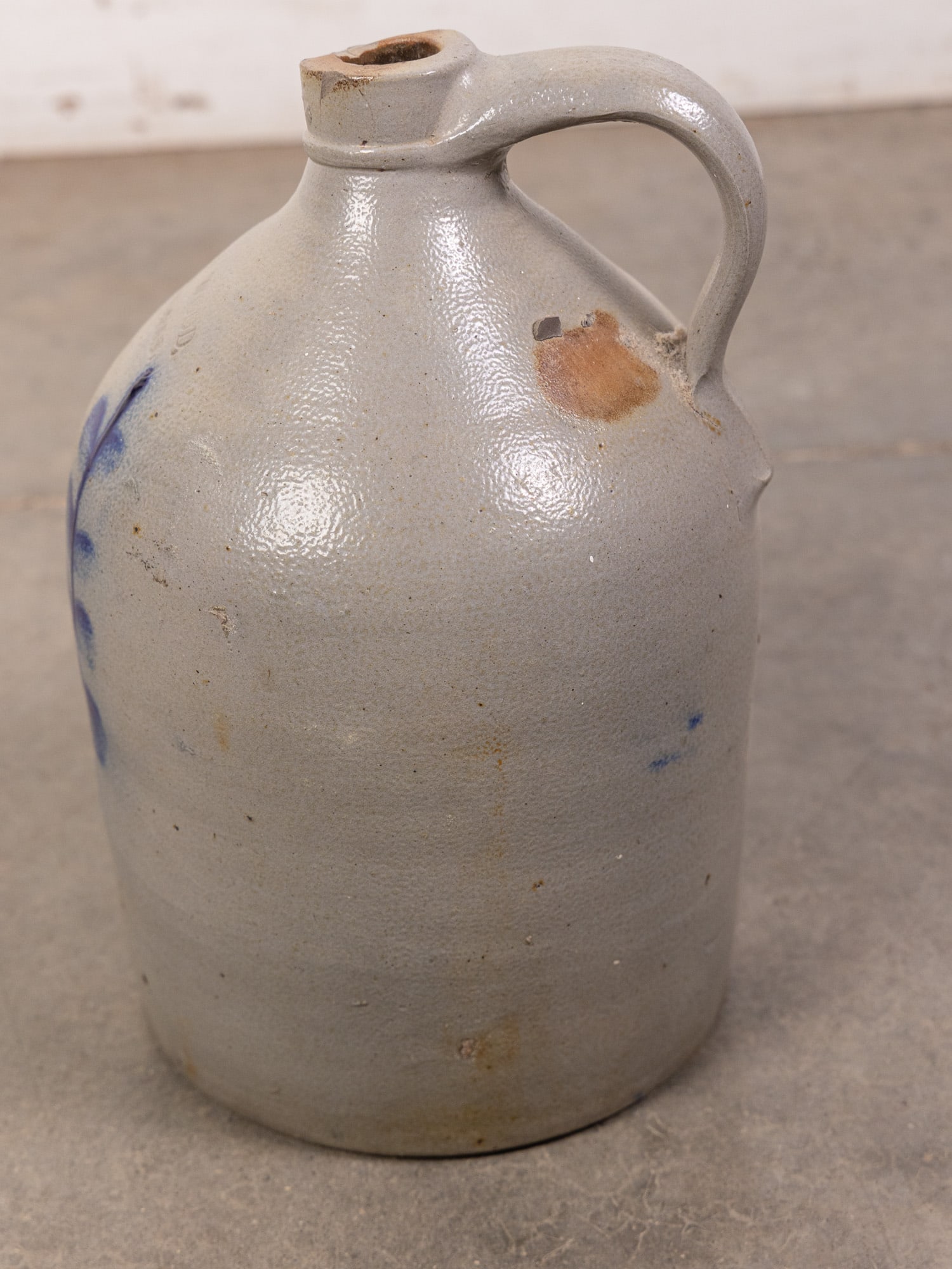 Antique Cobalt Decorated "White & Wood, Binghamton, N.Y." Stoneware Jug - 4