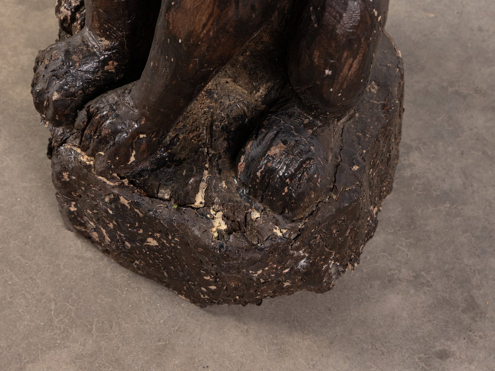 Carved Wooden Folk Art Dog Sculpture - 10