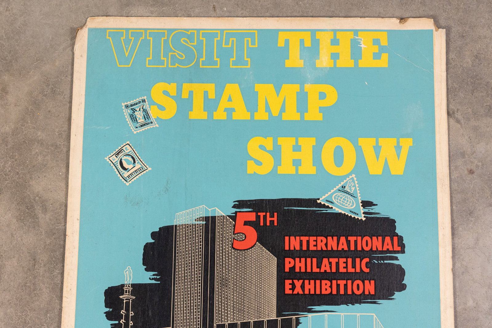 "Visit the Stamp Show" 1956 International Philatelic Exhibition Poster - 2