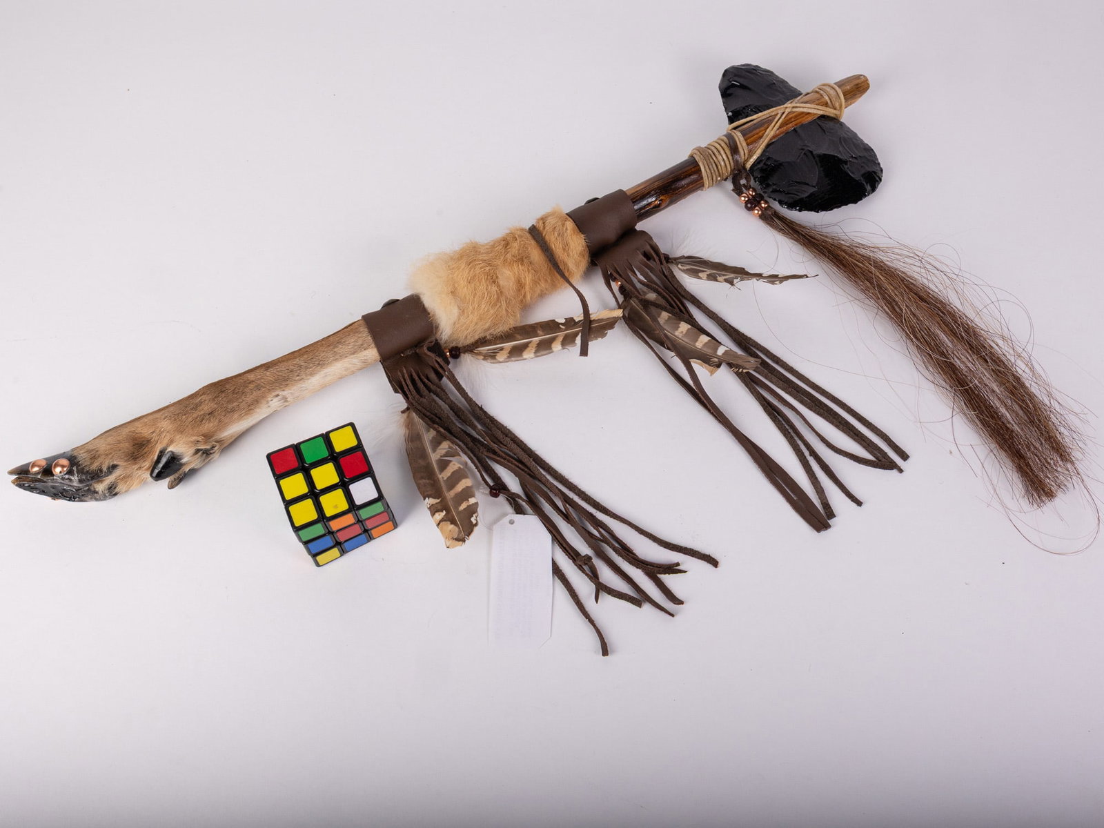 Deer Leg and Obsidian Stone Axe - 2