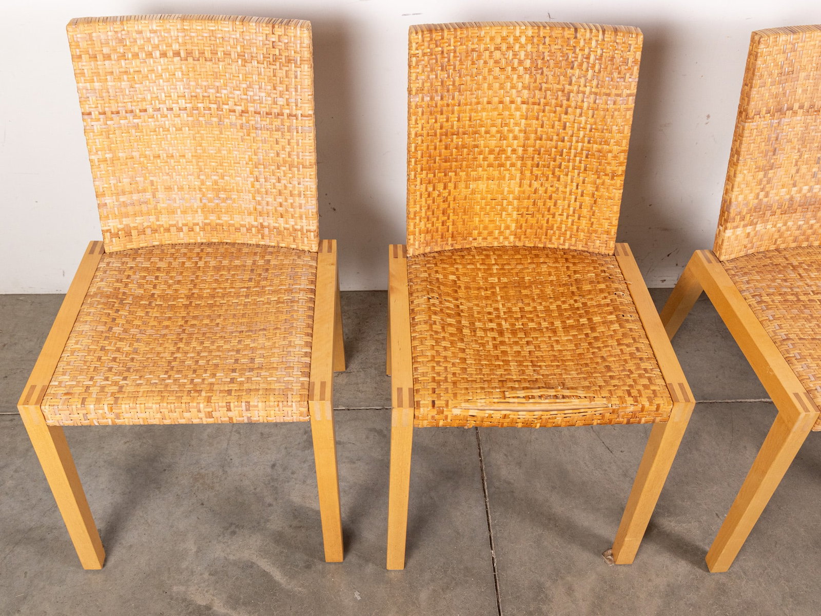 (4) Vintage Ikea "Bror" Woven Rattan Chairs - 2