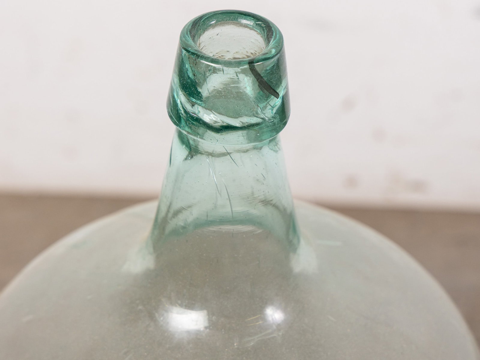Large Aqua Glass Carboy - 2