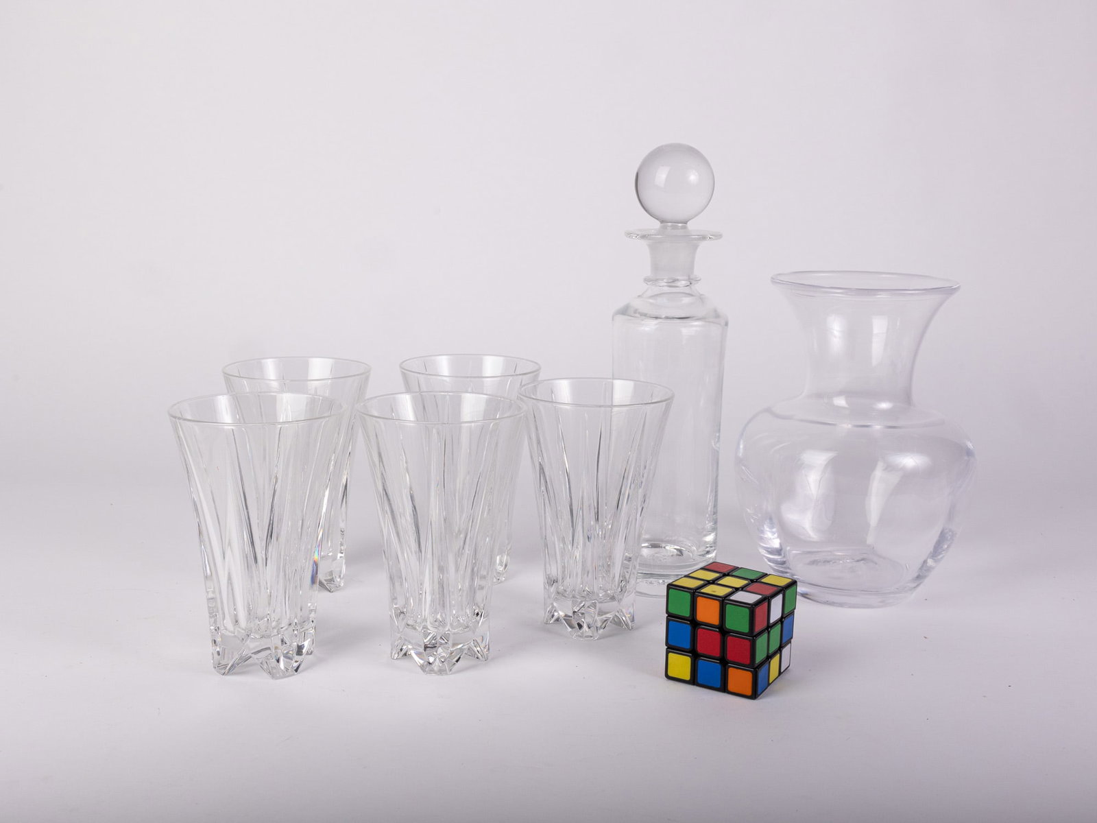 Vintage Crystal Articles featuring Simon Pearce Decanter and Vase - 2