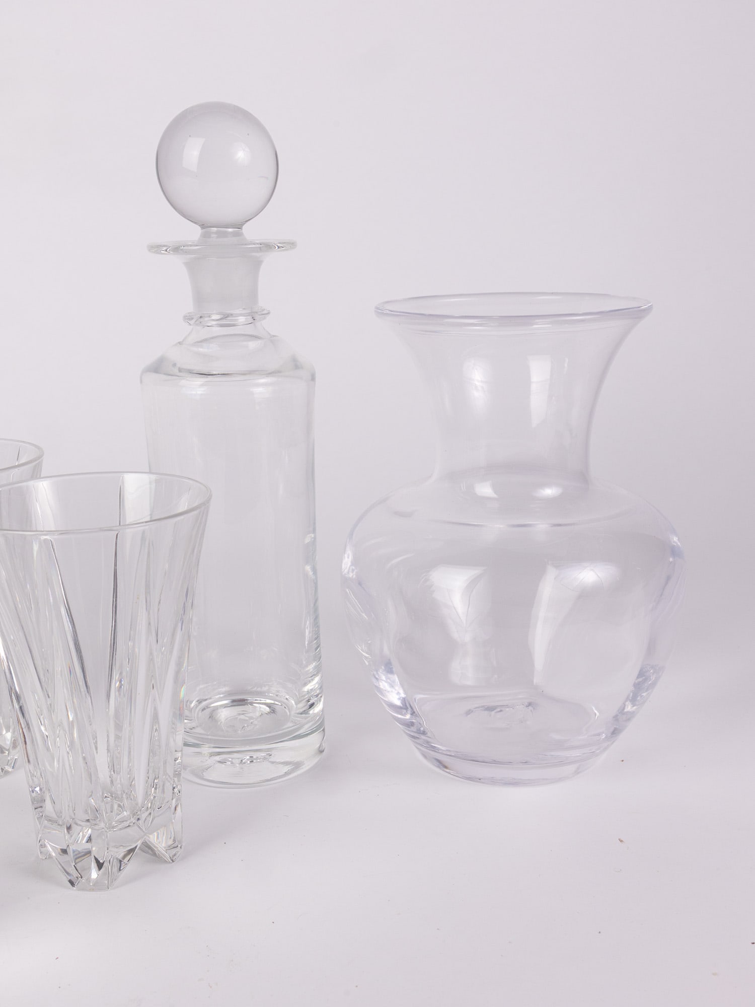 Vintage Crystal Articles featuring Simon Pearce Decanter and Vase - 3
