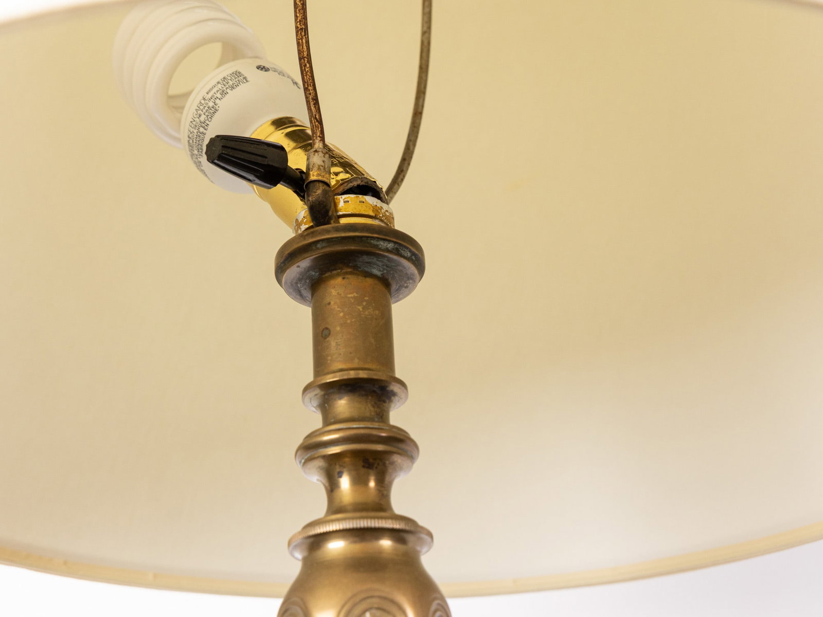 Brass Toned Vintage Floor Lamp - 4