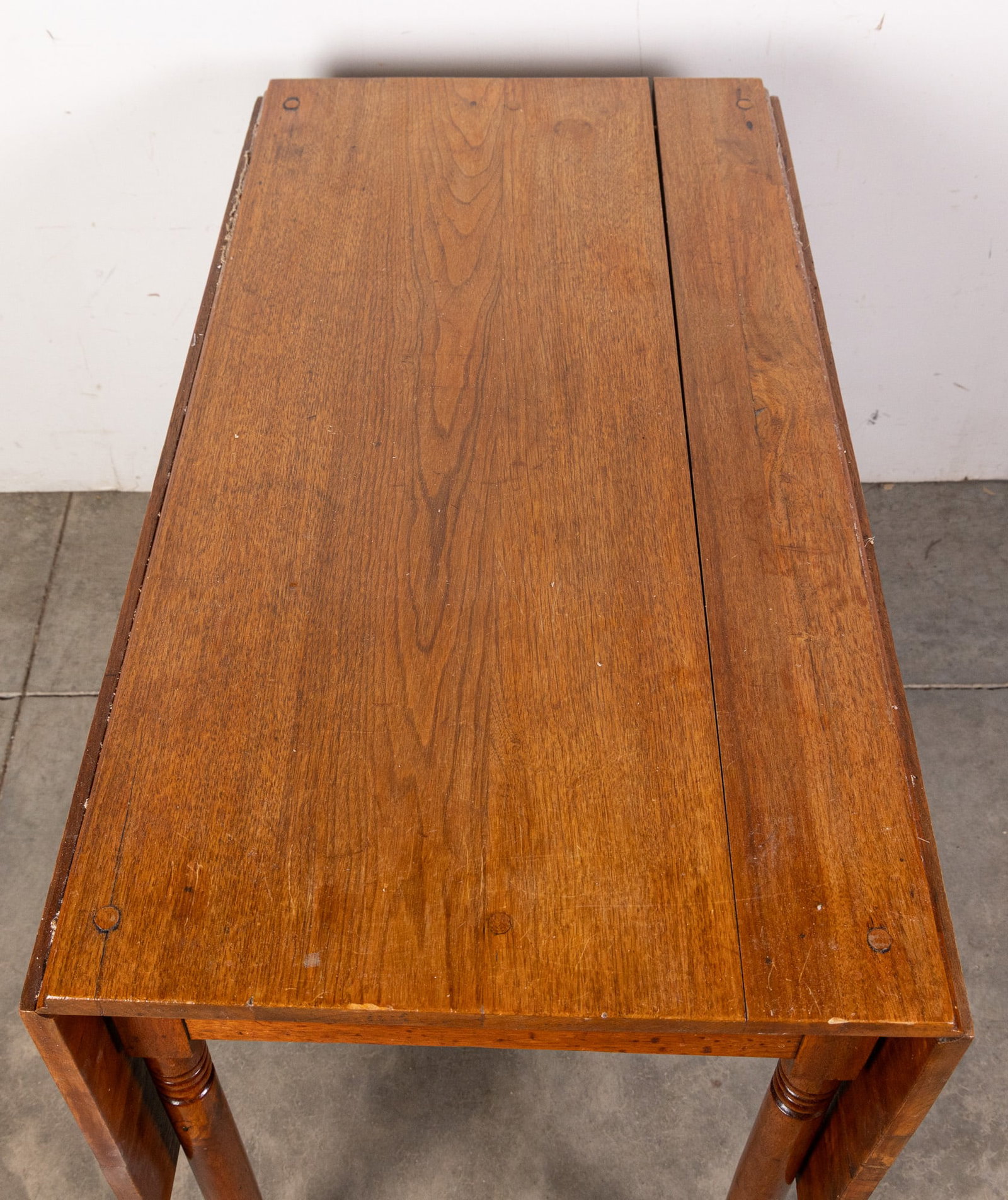 Antique Drop Leaf Table w/ Turned Legs - 2