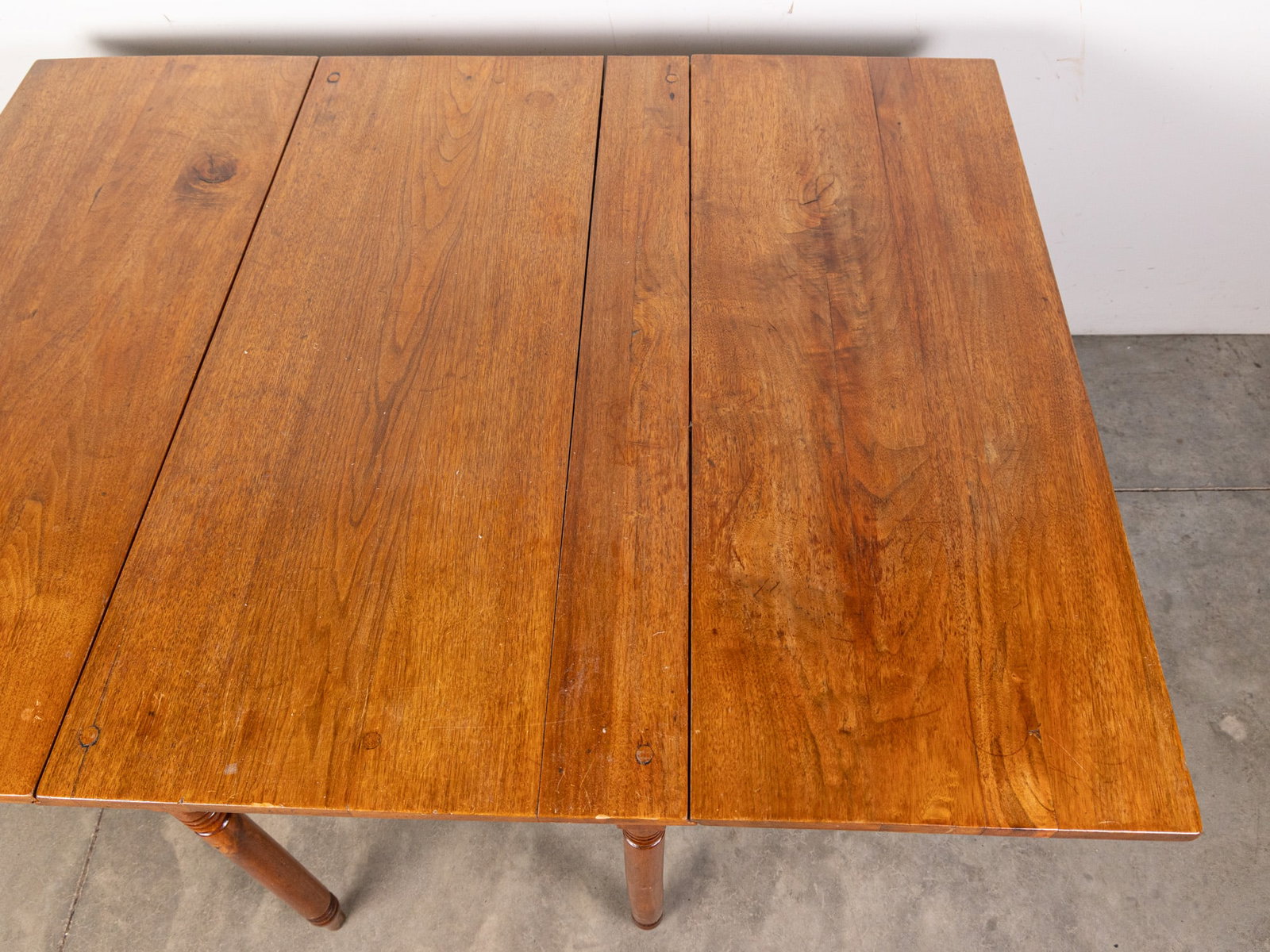 Antique Drop Leaf Table w/ Turned Legs - 7