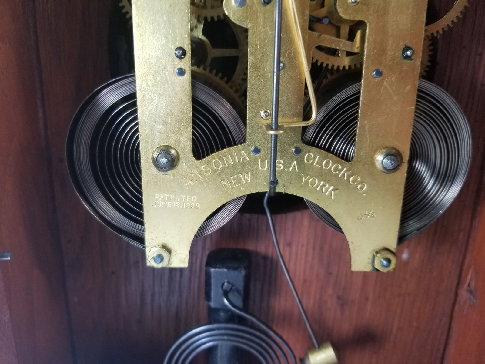 Ansonia Clock Co. Oak Eastlake Mantel Clock - 4