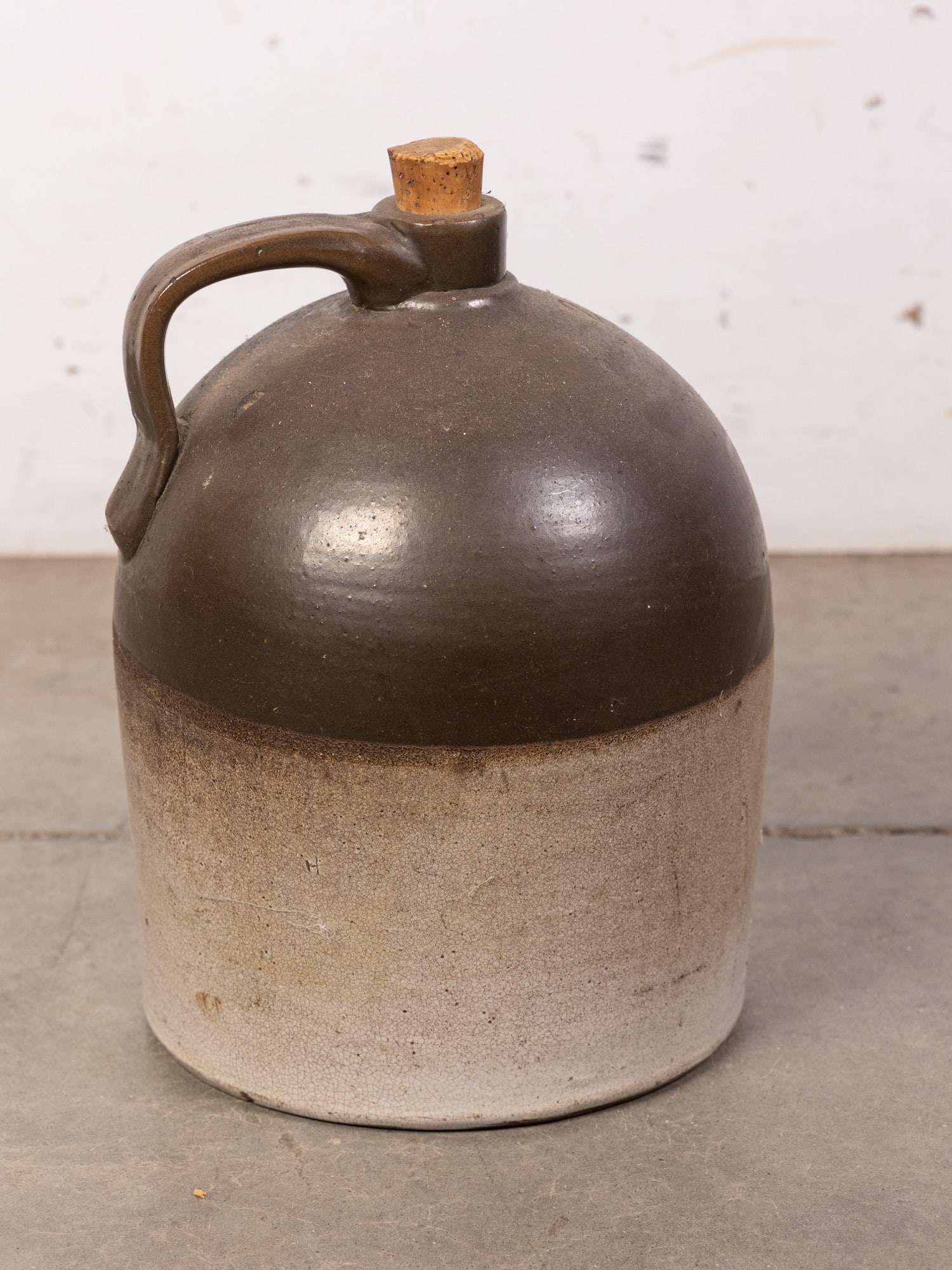 Two Gallon Brown and White Stoneware Jug - 2