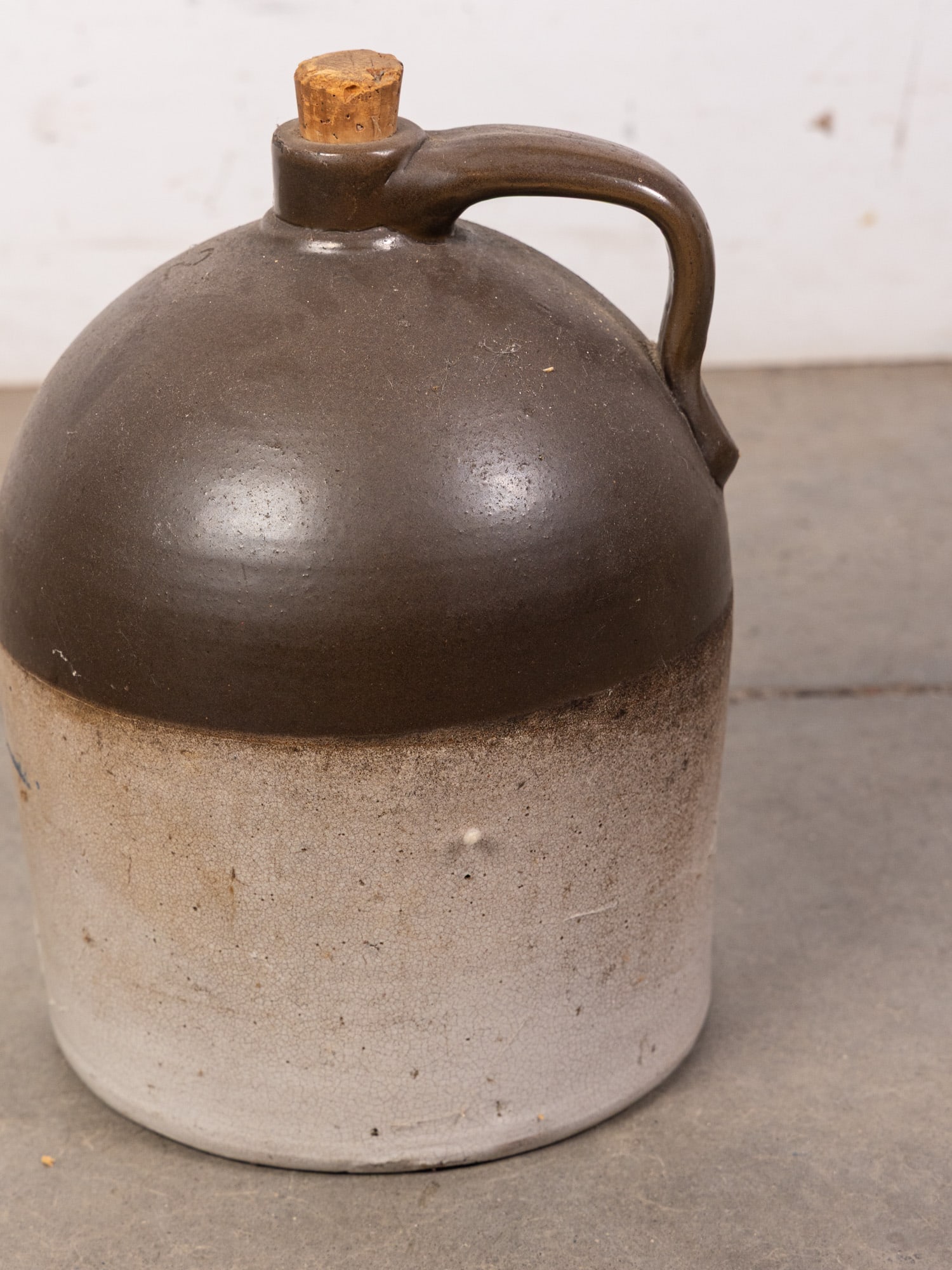 Two Gallon Brown and White Stoneware Jug - 3