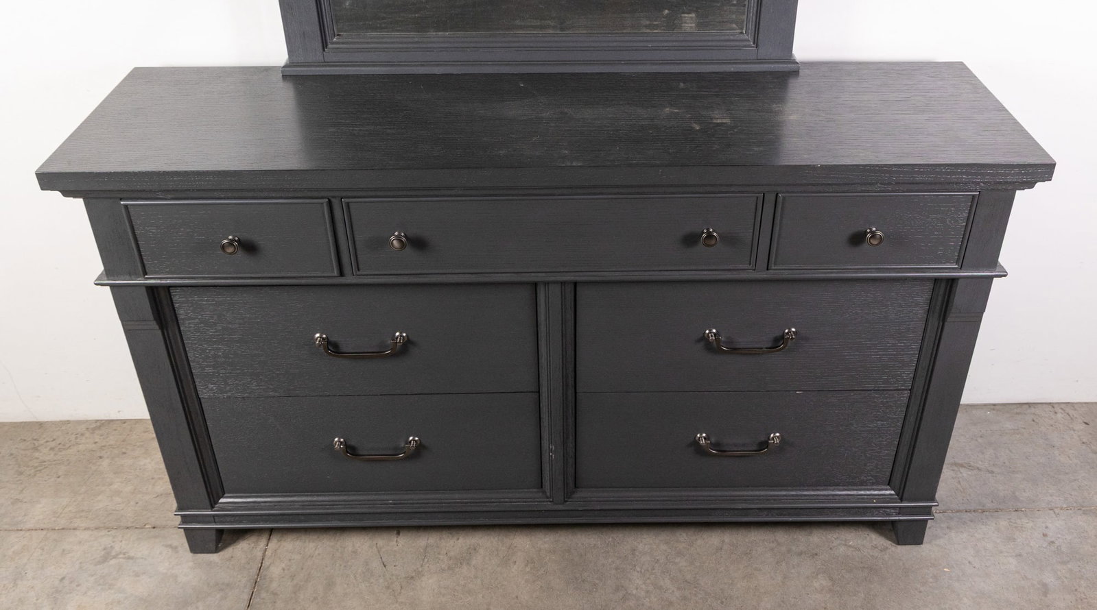 Contemporary Seven Drawer Dresser with Mirror - 2