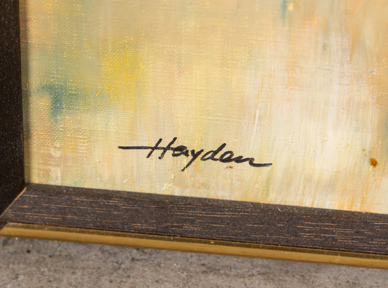 Framed Original Cityscape Oil Painting Signed Hayden - 2