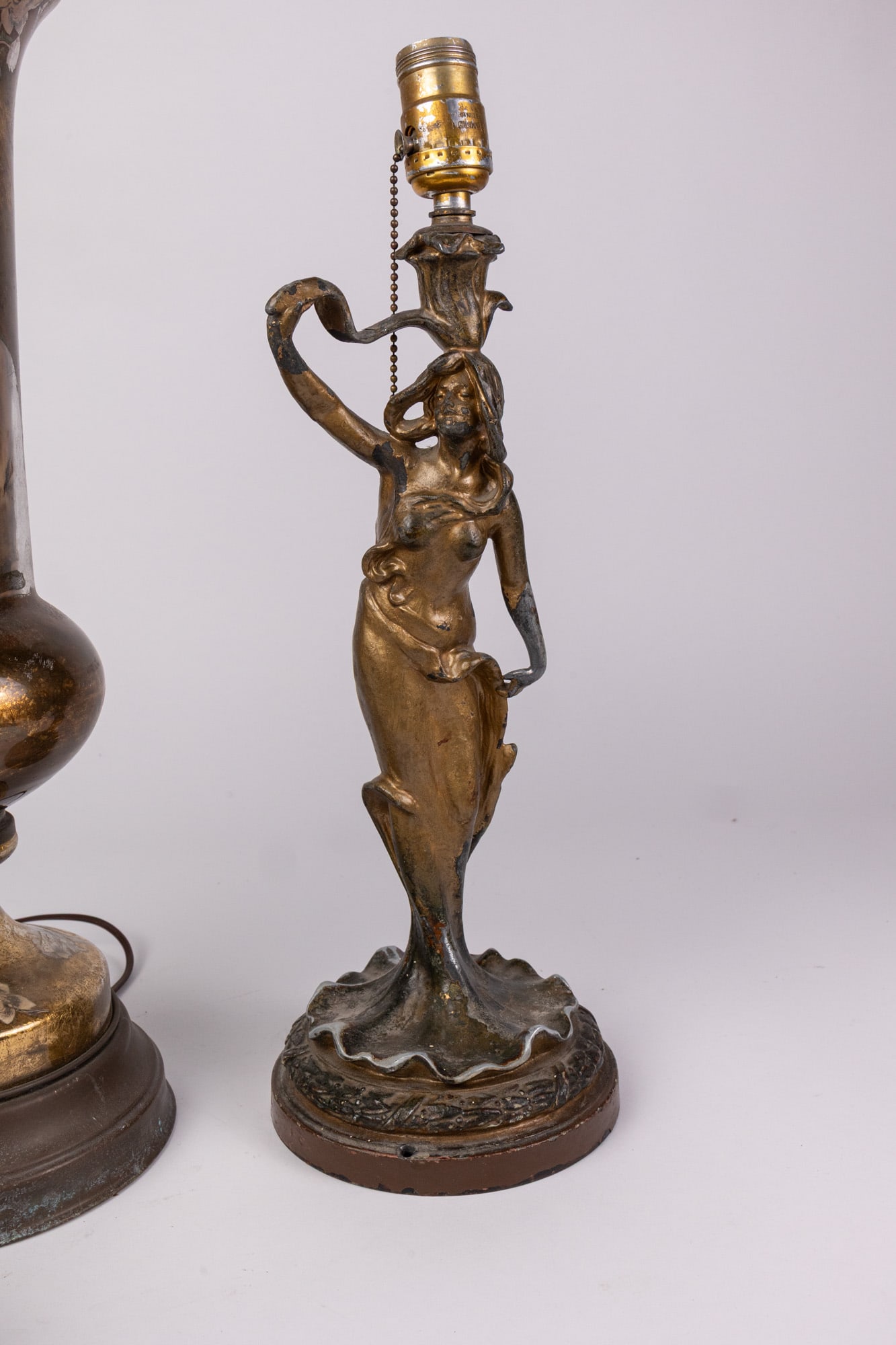 Two Vintage Art Nouveau Style Lamps - 3
