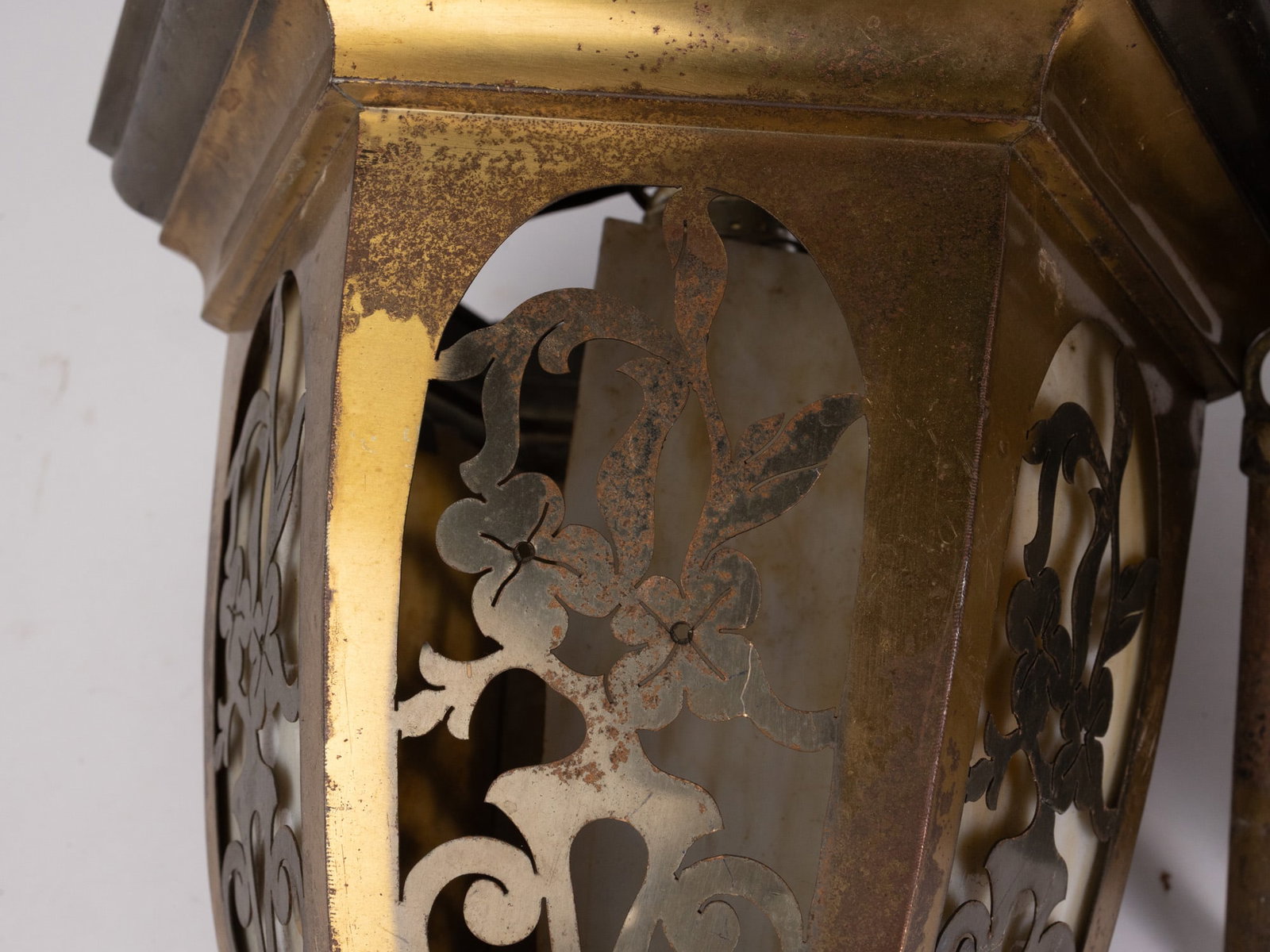 Two Vintage Hanging Light Fixtures - 4