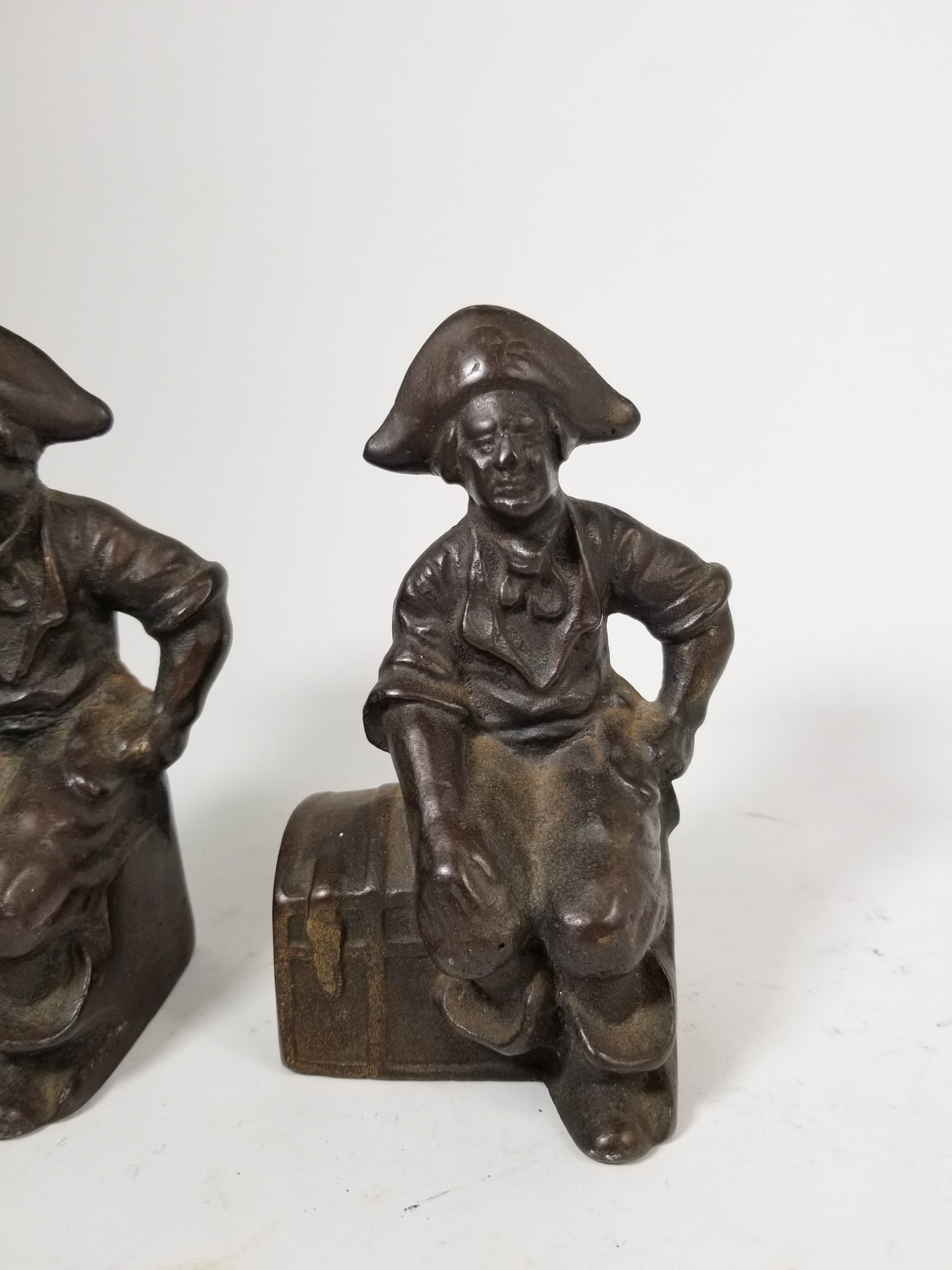 Pair of Hubley Cast Iron Pirate Bookends - 2