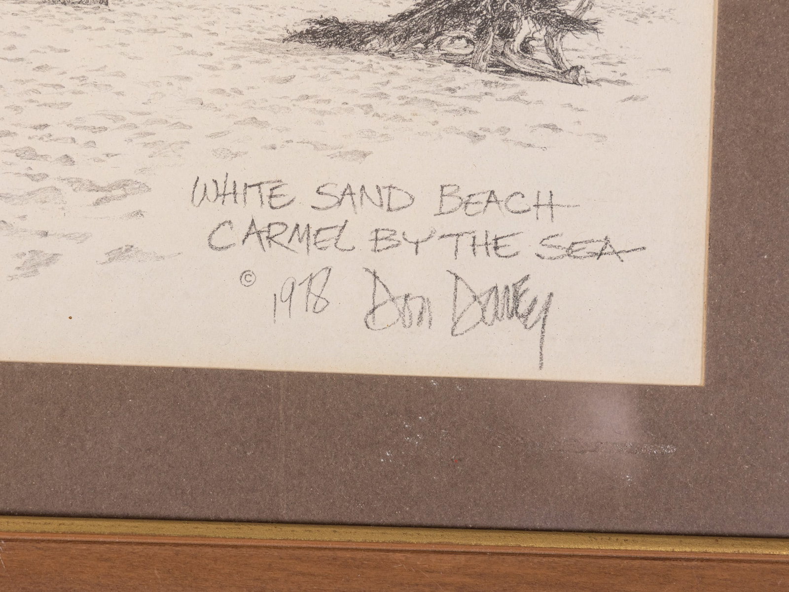 Don Davey, "White Sand Beach Carmel by the Sea" Framed Print - 2