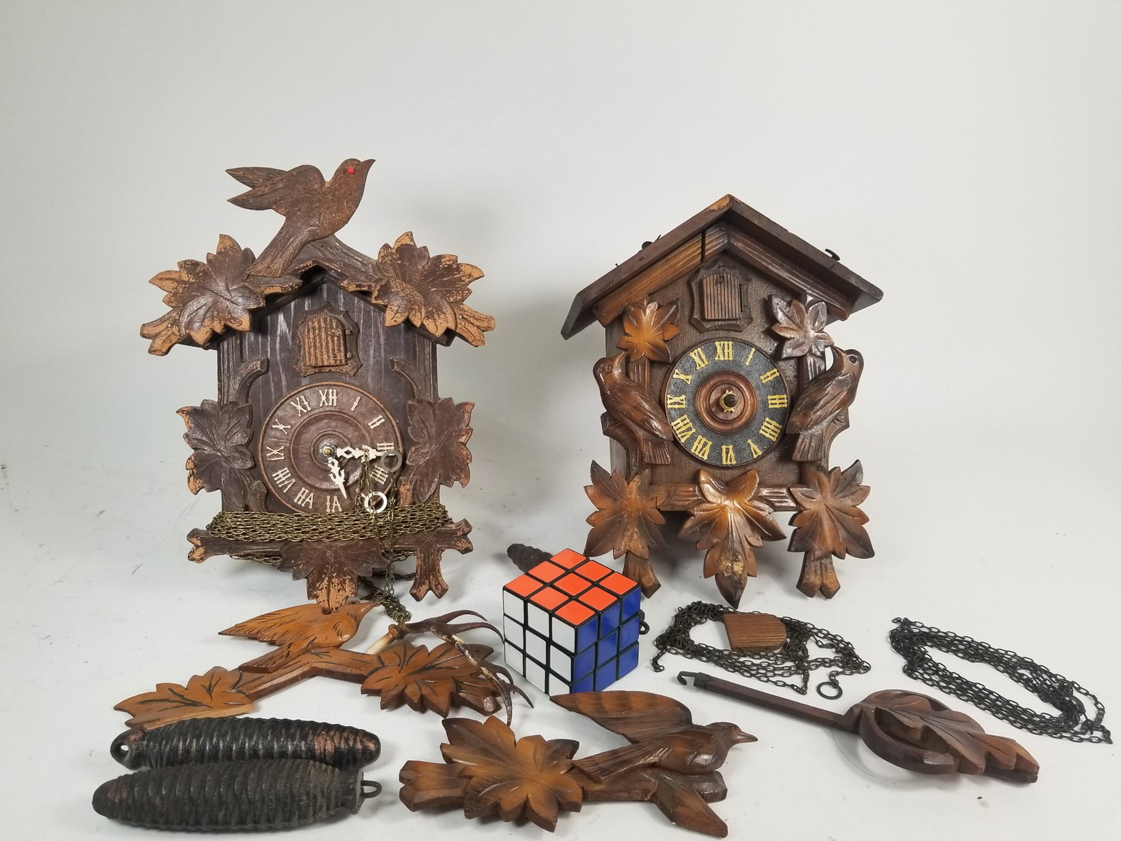 Two Vintage Black Forest Style Cuckoo Clocks - 2