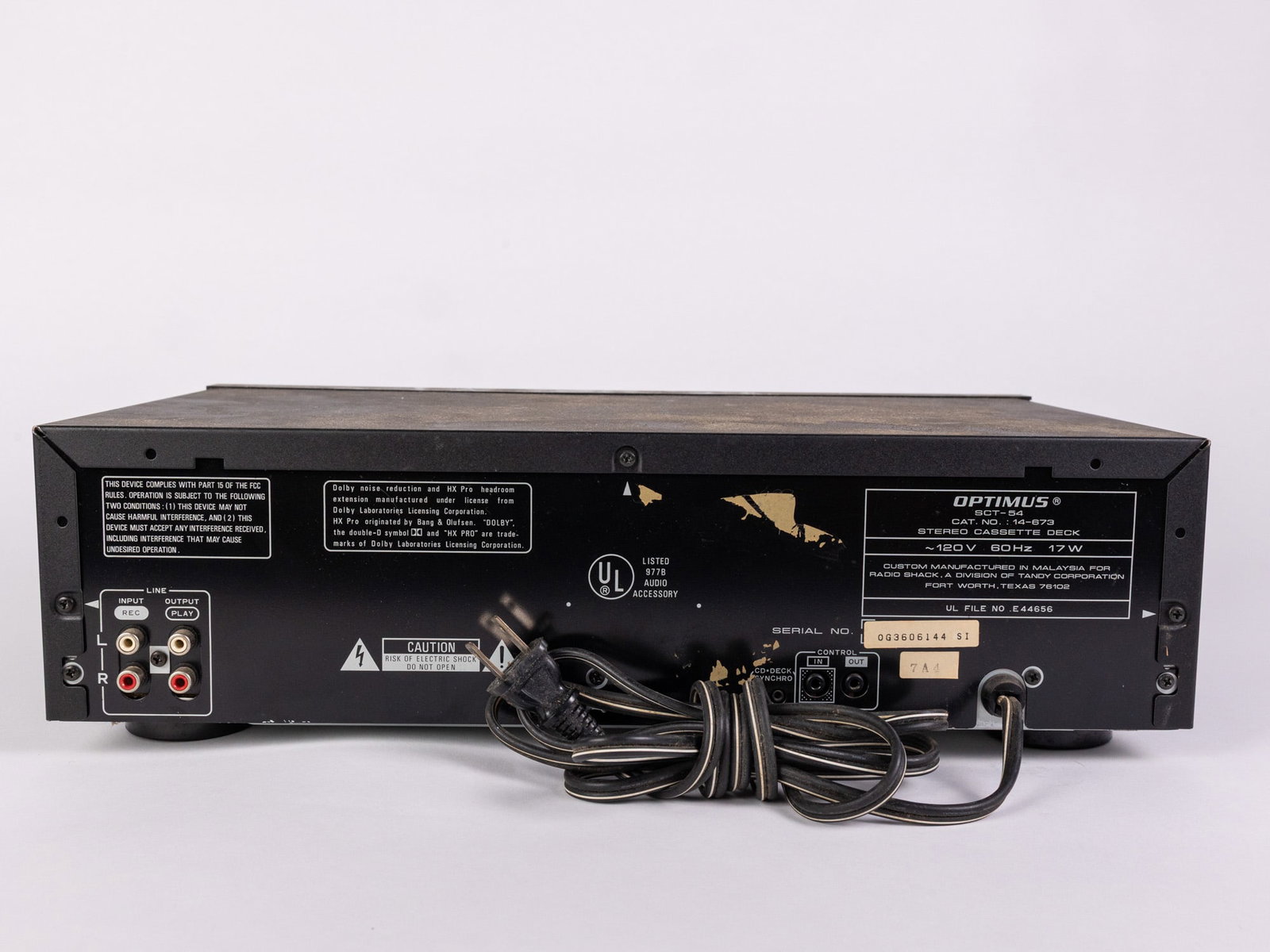 Optimus SCT-54 Stereo Cassette Deck Professional Series - 4