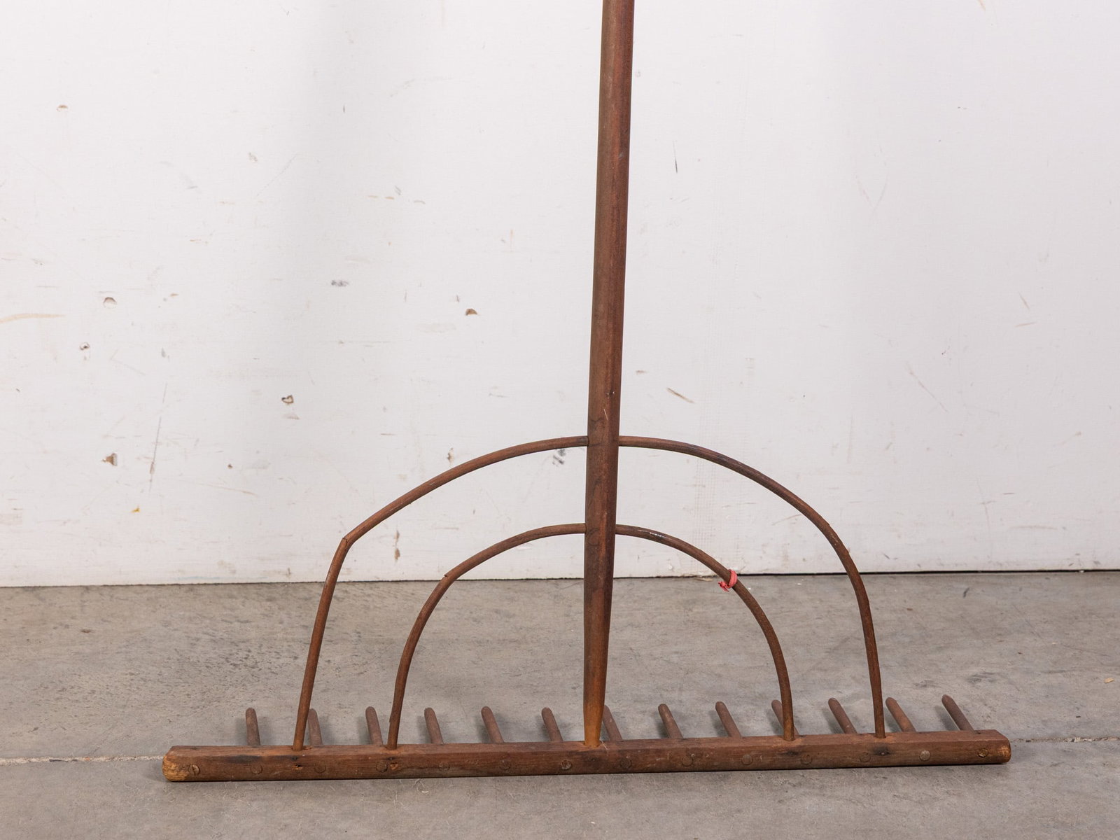 Antique Wooden Horse Harness and Primitive Rake - 3