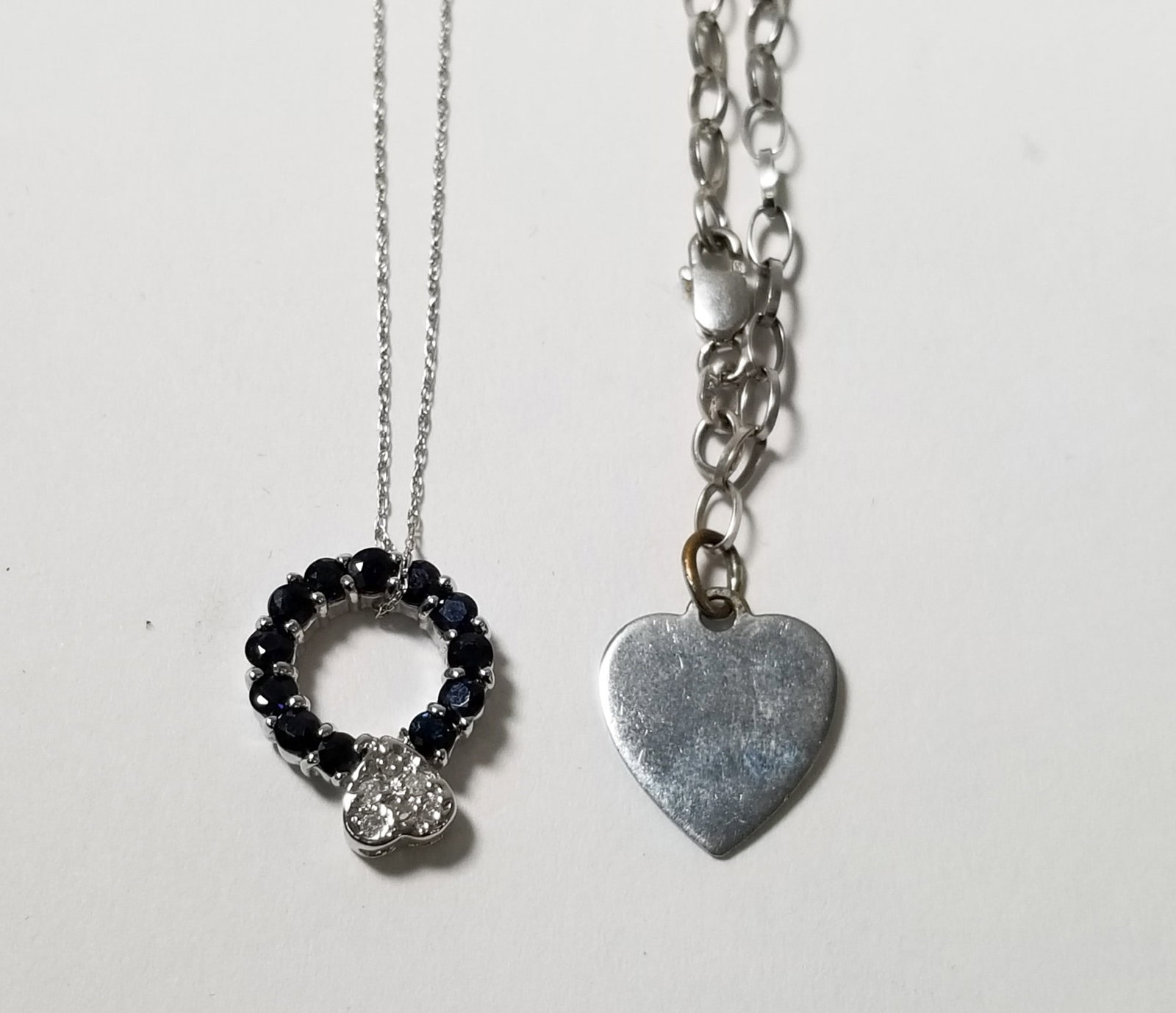 Bracelet and Necklace Marked 14K Cast White - 2