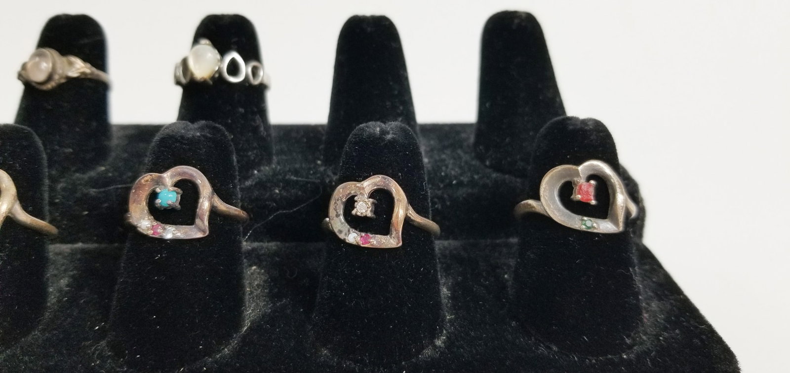 Five Lenox Open Heart RIngs and three assorted 925 Rings - 4