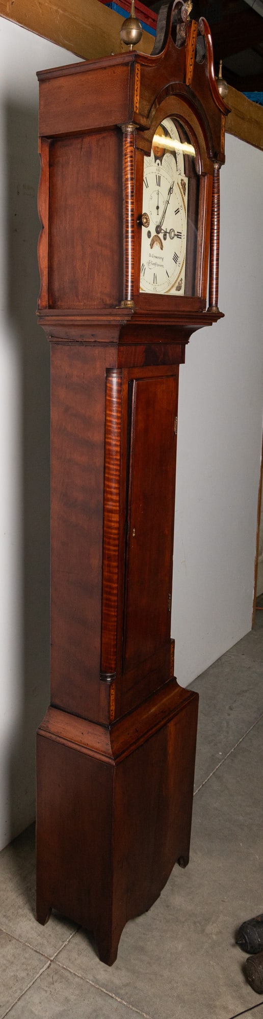 B. Greening, Sharptown, New Jersey Tall Case Clock c. 1790-1820 - 7