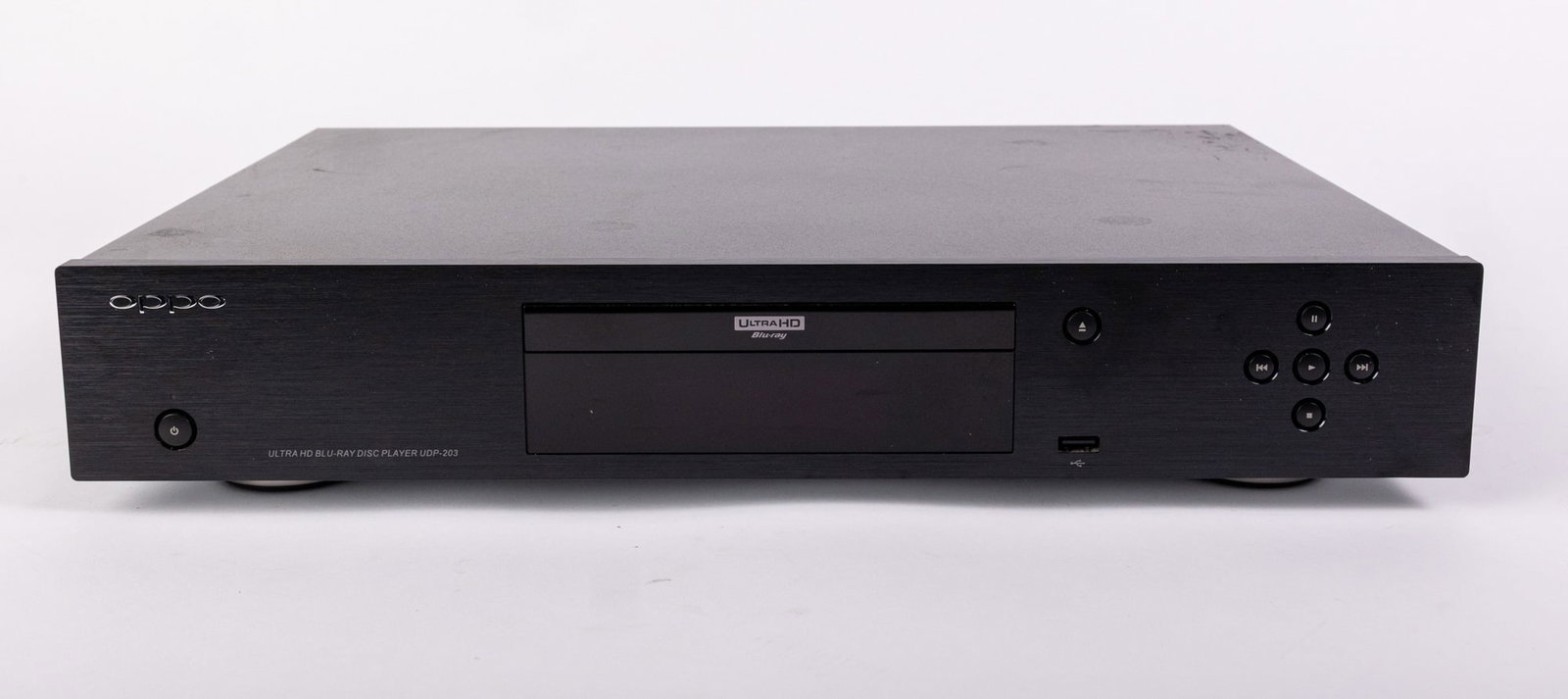 Oppo UDP-203 4K Ultra HD Blu-ray Disc Player: Untested, does not include cords/remote. Size 3" x 17" x 12" Literature Brooks Auction – Online Auction Terms & Conditions Contact: (856) 694-2960 | info@brooks.auction READ BEFORE YOU BID:<