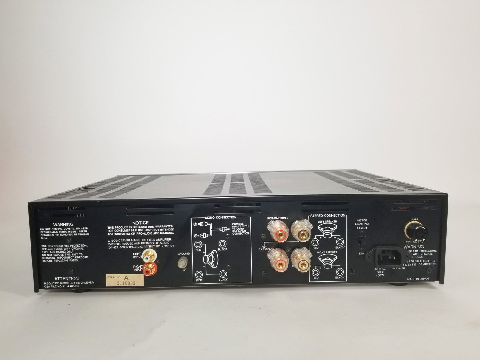 Carver Model M-500 Magnetic Field Power Amplifier - 4