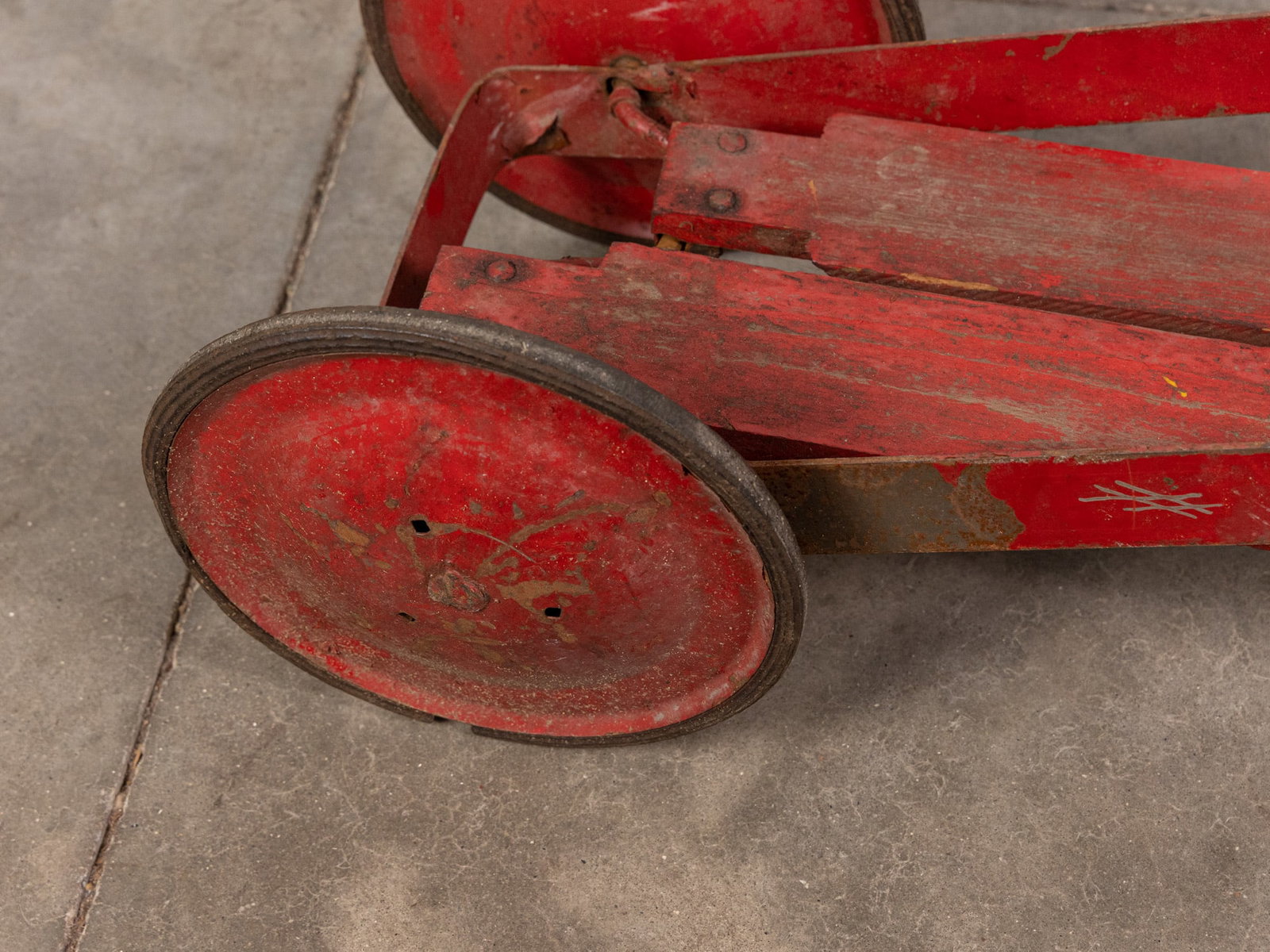 RARE Vintage 3 Wheeled Scoot-O-Cycle Stand Up Hand Car - 3