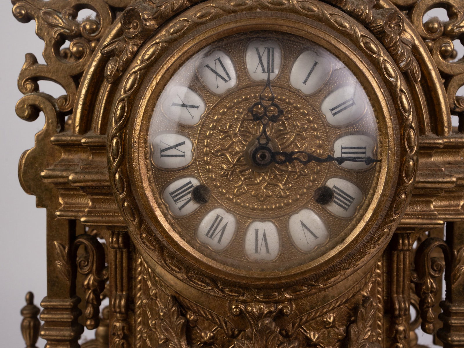 Franz Hermle Baroque Italian Brass Mantel Clock - 3