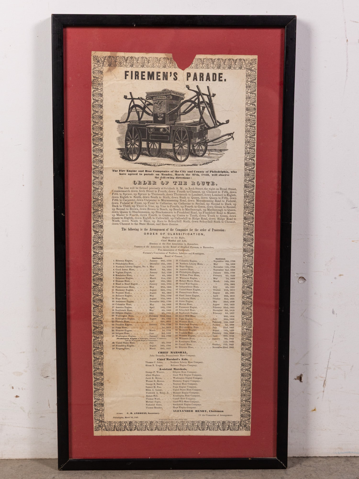 Antique Philadelphia 1843 Fireman's Parade Poster: Antique Philadelphia 1843 Fireman's Parade Poster Literature Brooks Auction – Online Auction Terms & Conditions Contact: (856) 694-2960 | info@brooks.auction READ BEFORE YOU BID: We want you to
