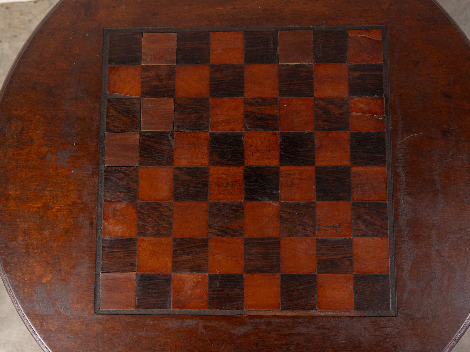 Antique Victorian Tilt Top Chess Table - 7