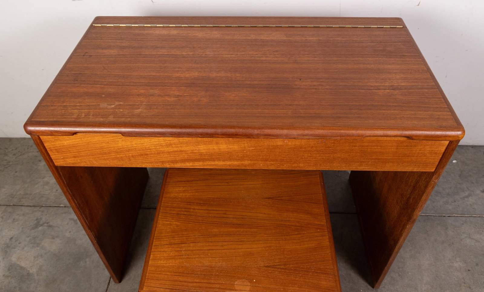 Mid Century Modern Teak Desk with Bench - 4
