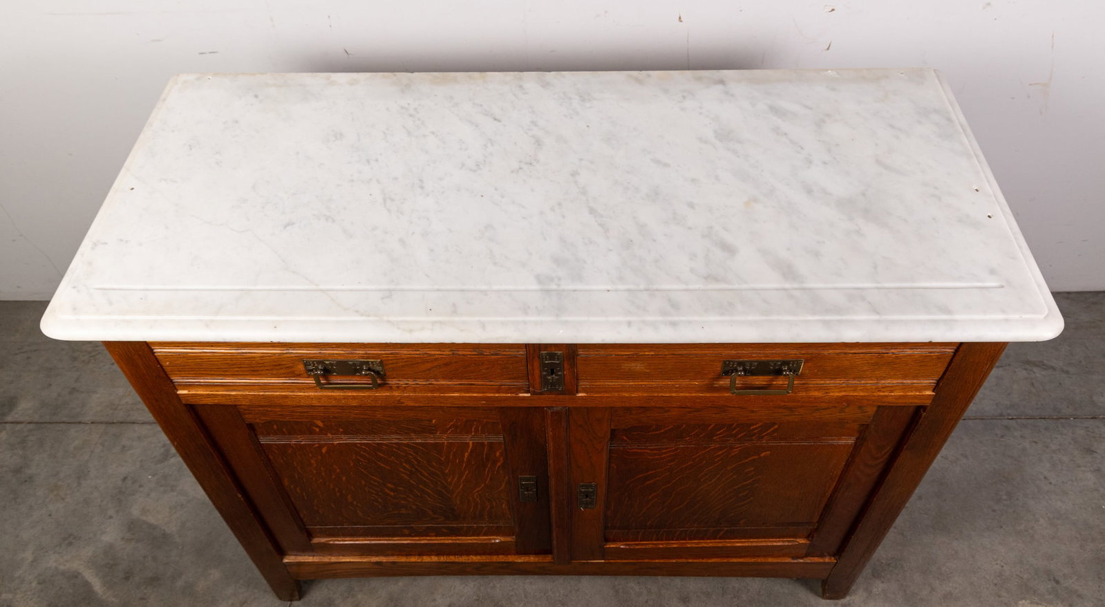 Antique Victorian Marble Top Cabinet - 2