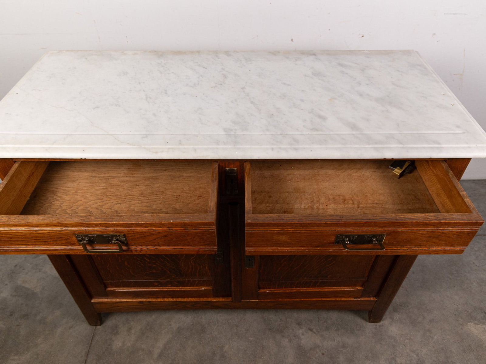 Antique Victorian Marble Top Cabinet - 5
