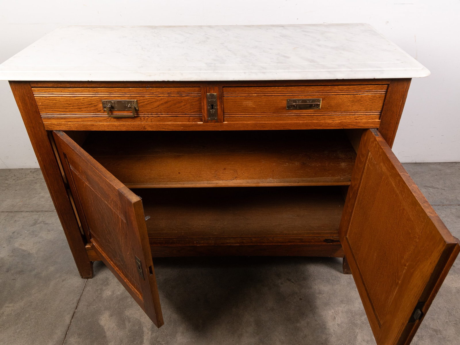 Antique Victorian Marble Top Cabinet - 9