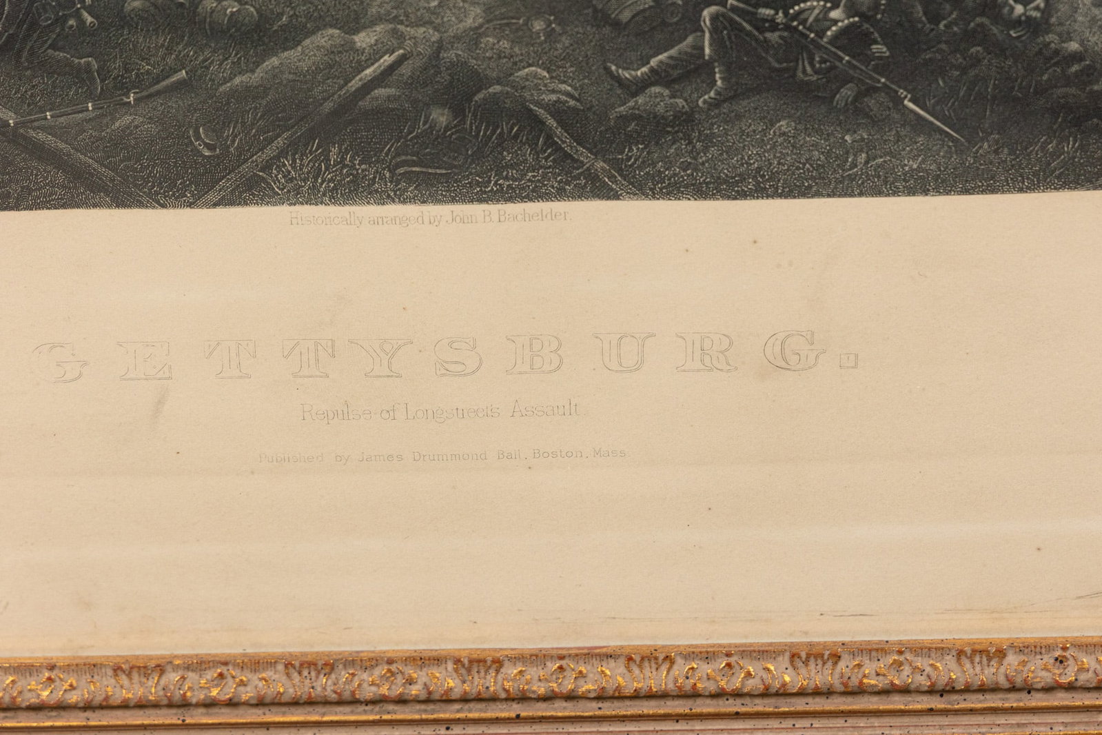 Gettysburg, Repulse of Longstreet's Assault Framed Lithograph - 2