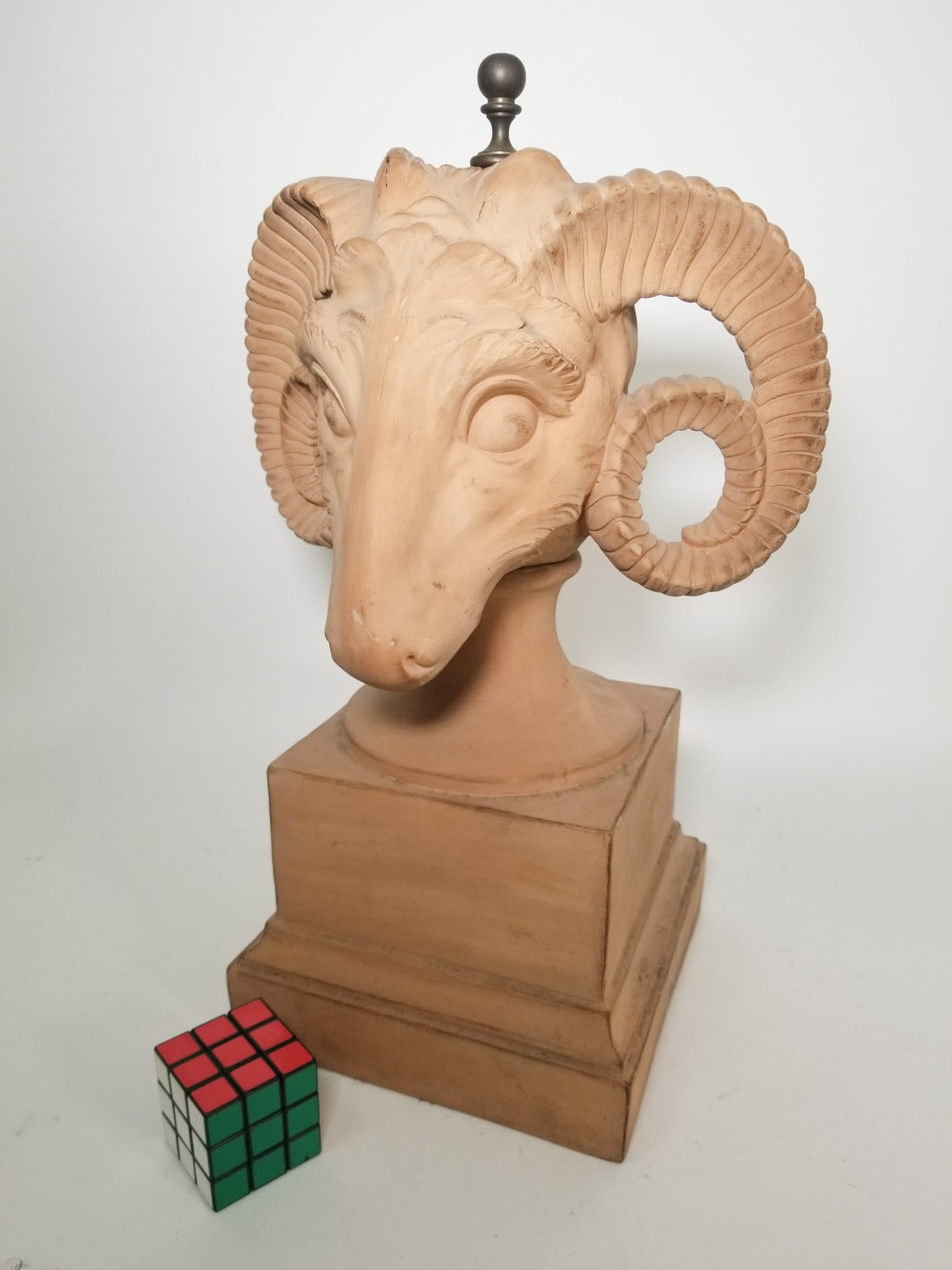 Terracotta Rams Head Sculpture - 2