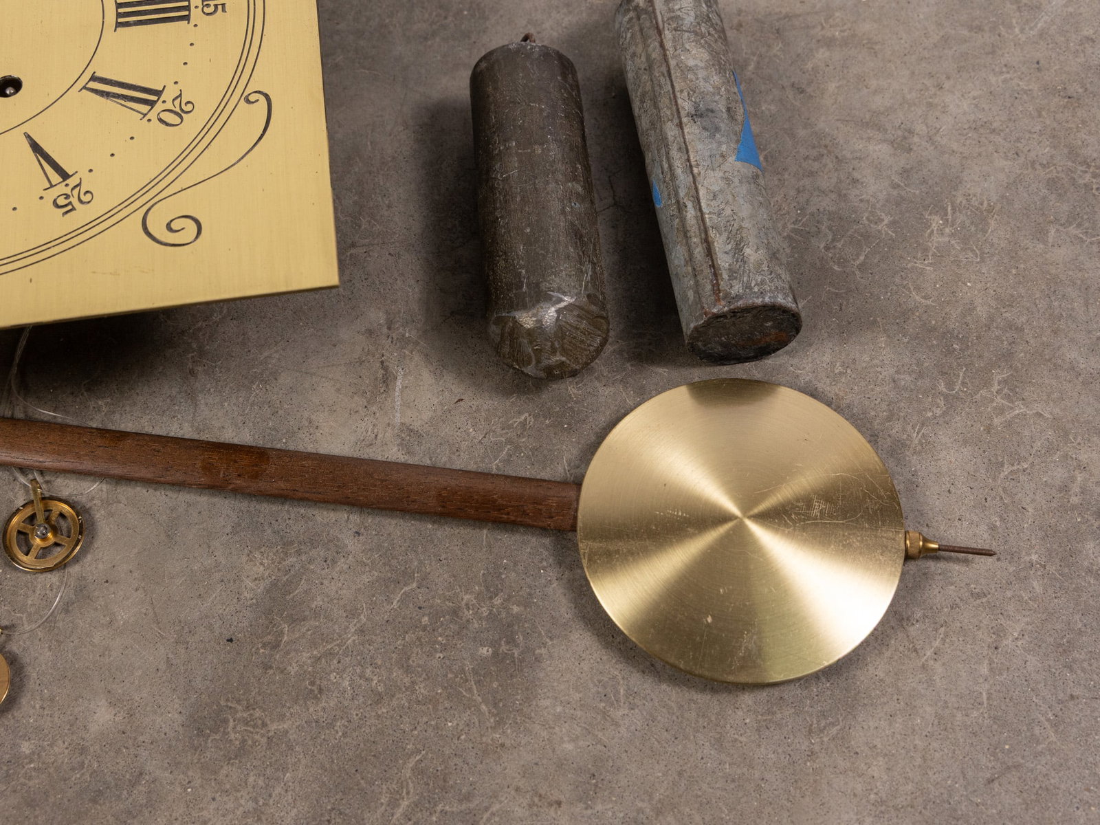 Gregg E. Perry Vintage Brass Clock Movement - 4