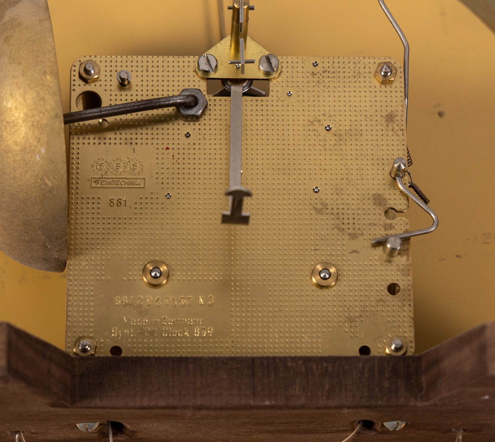 Gregg E. Perry Vintage Brass Clock Movement - 5
