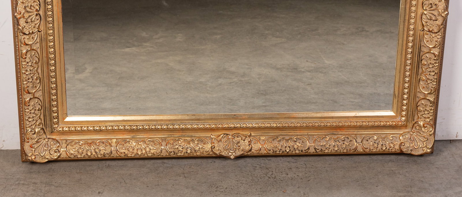 Ornate Gold Toned Wall Mounted Rectangular Mirror - 2