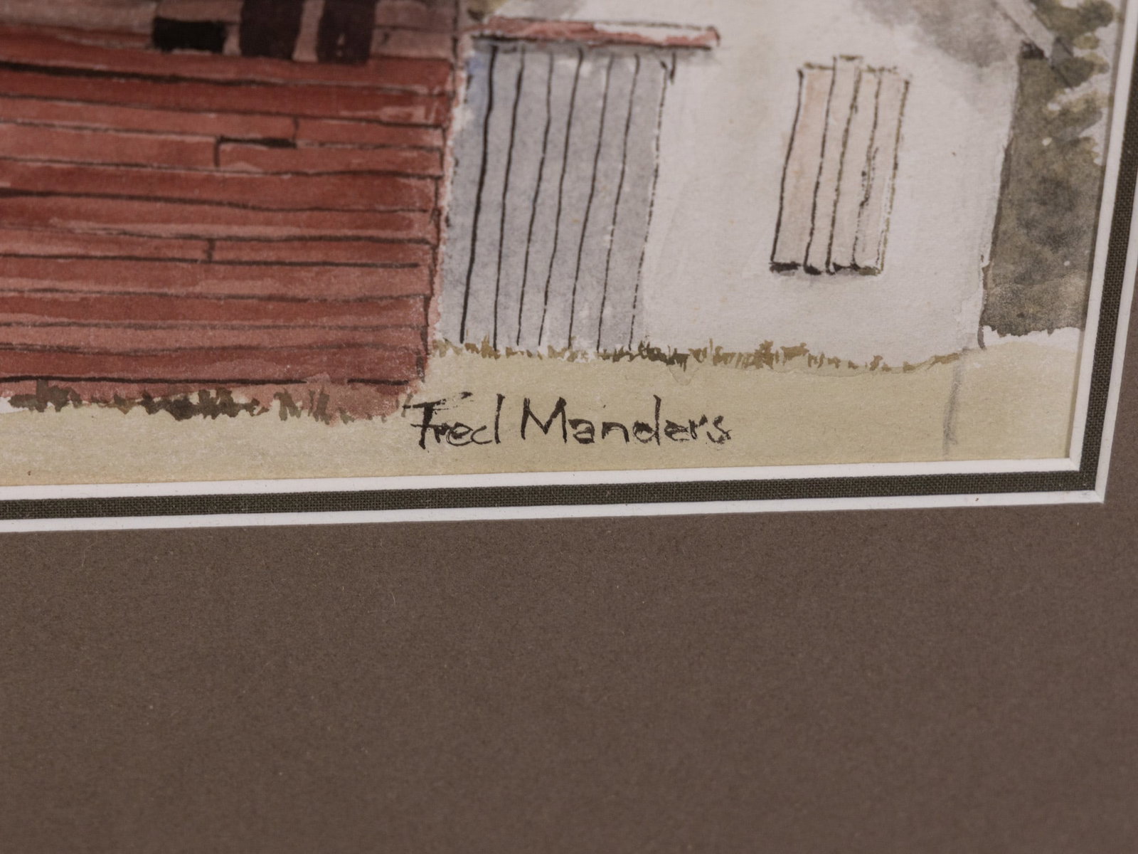Fred Manders (American, 20th Century) Original Watercolor Hand Signed - 2